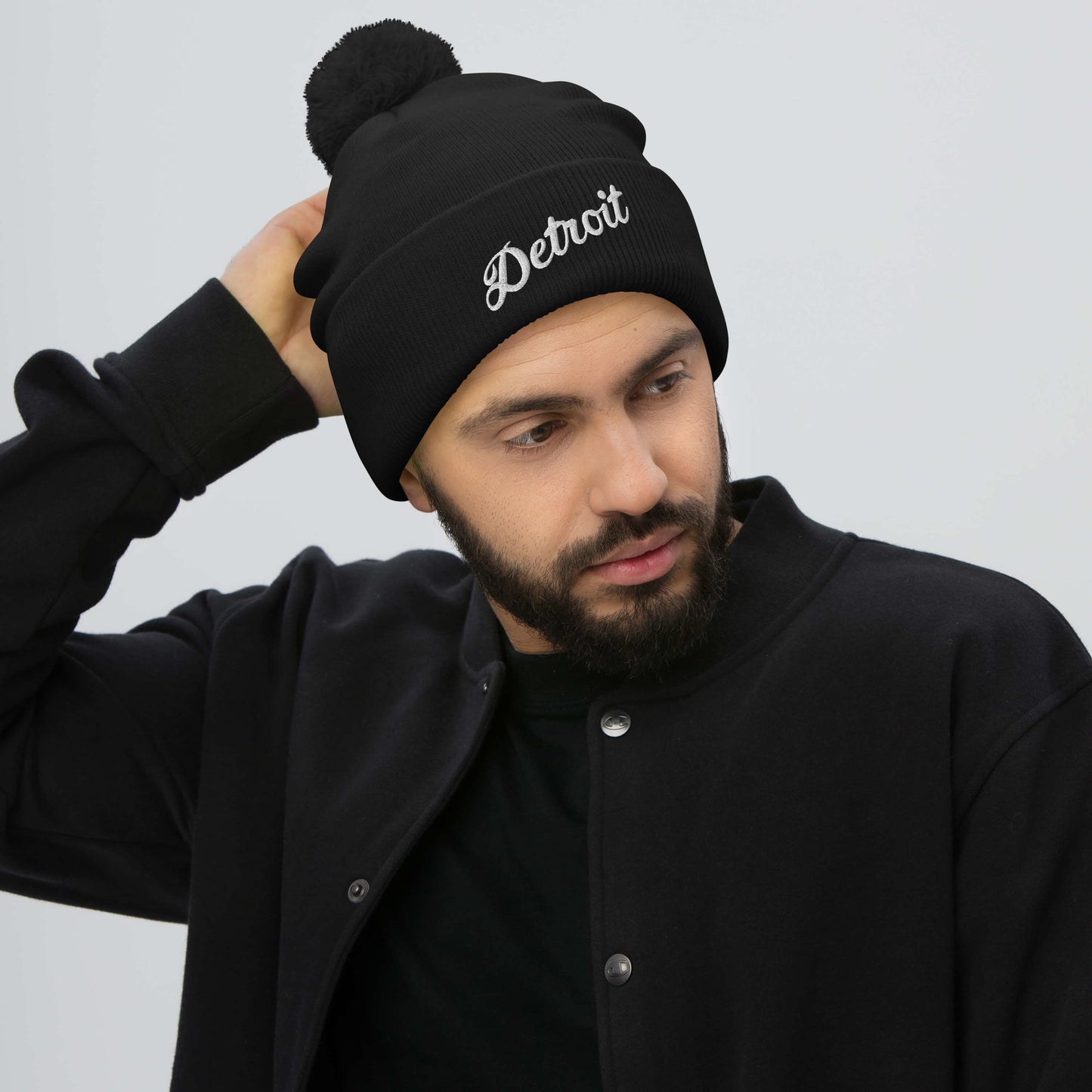 Detroit Script - Pom-Pom Beanie
