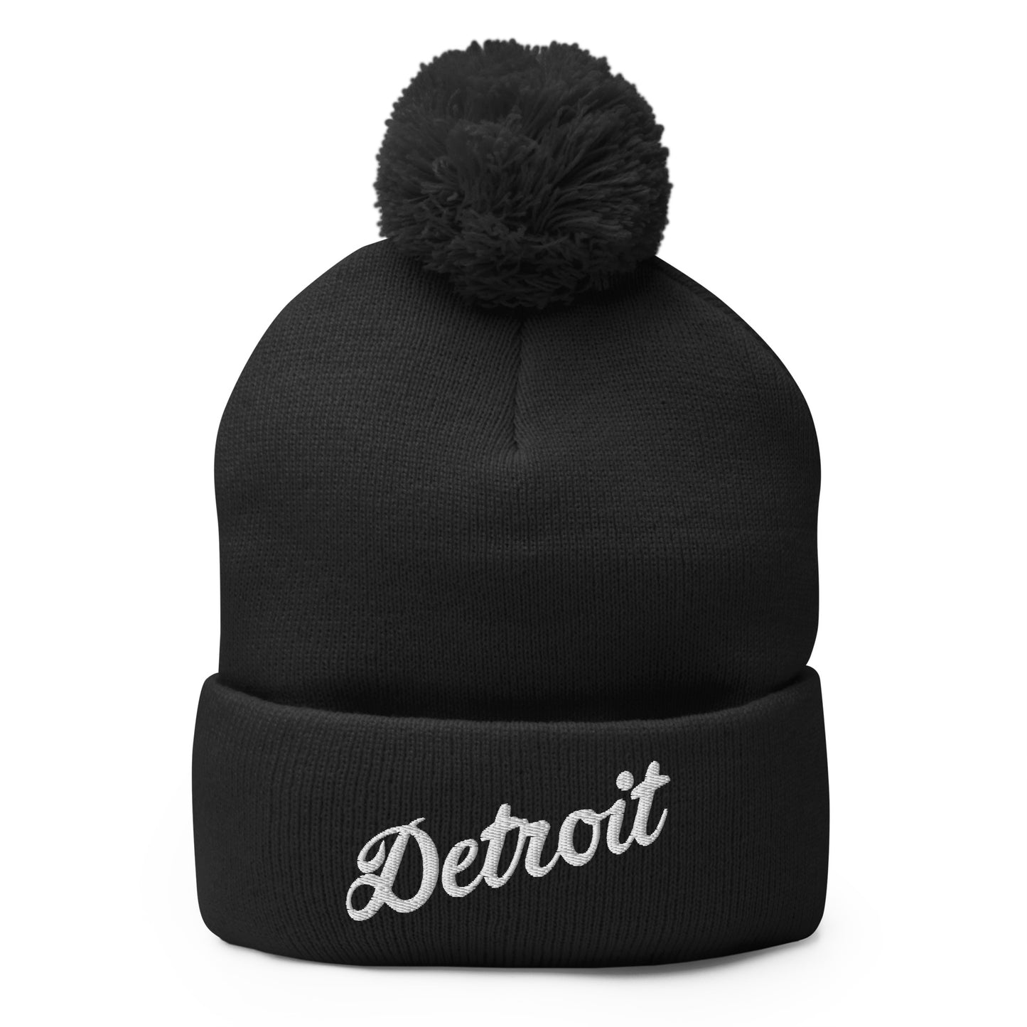 Detroit Script - Pom-Pom Beanie
