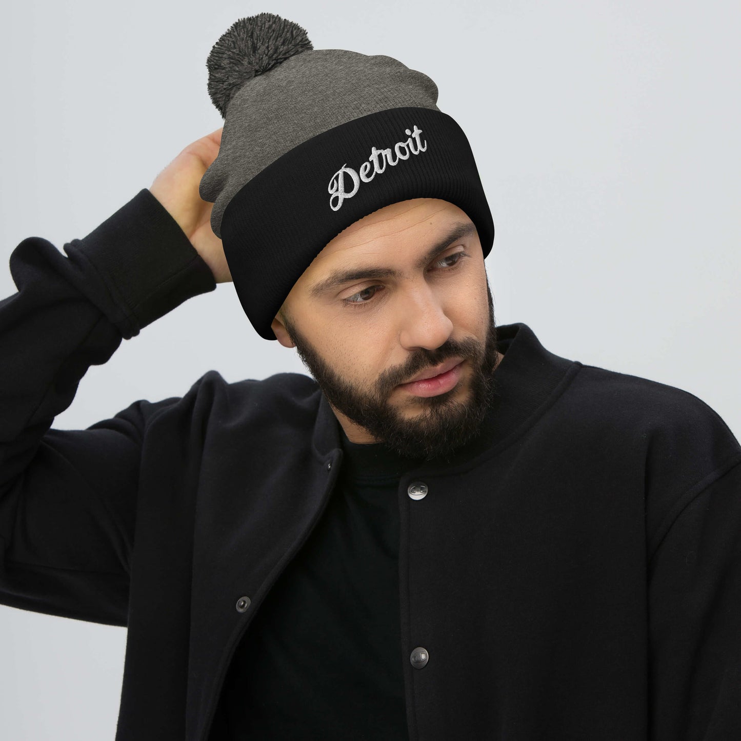 Detroit Script - Pom-Pom Beanie
