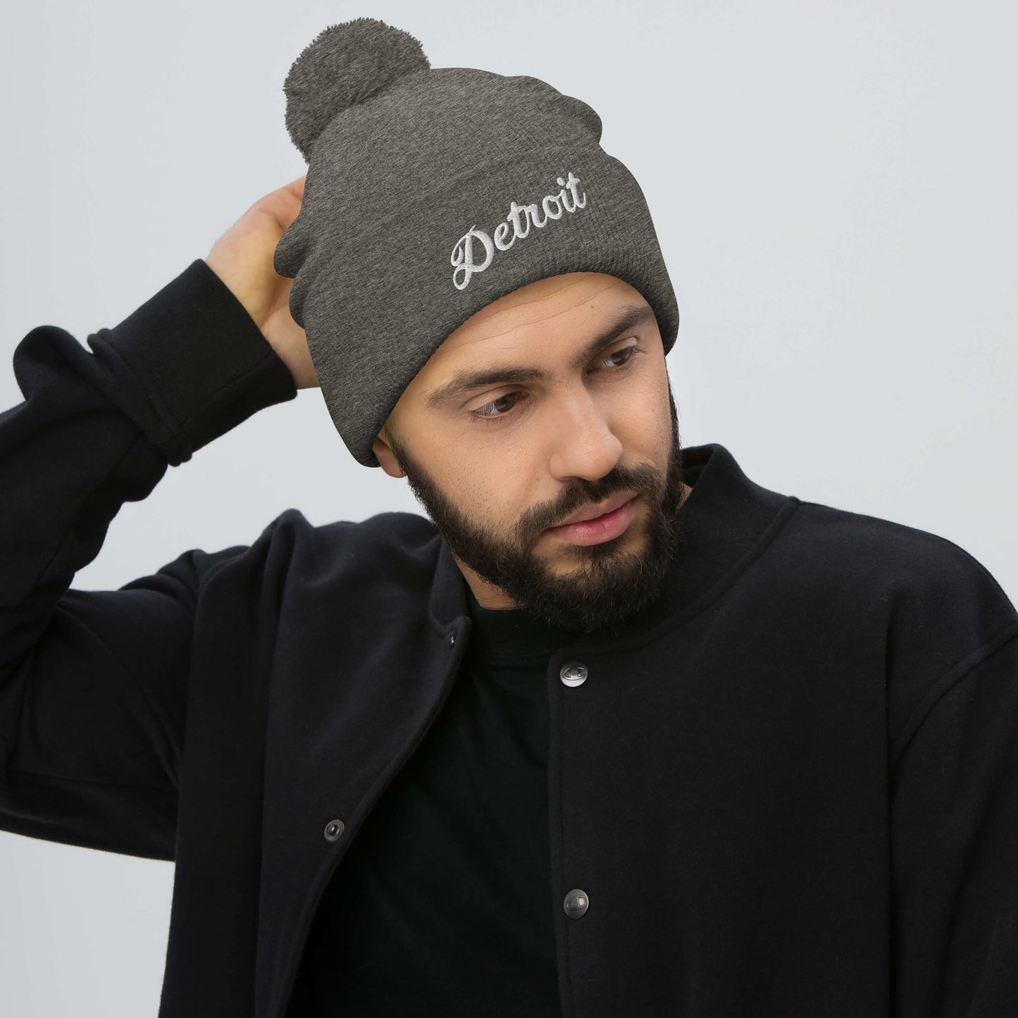 Detroit Script - Pom-Pom Beanie