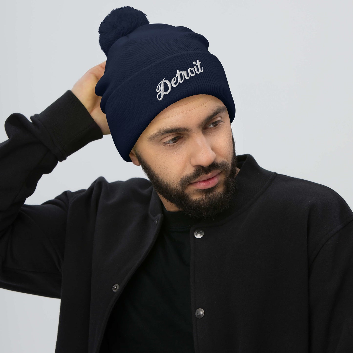 Detroit Script - Pom-Pom Beanie