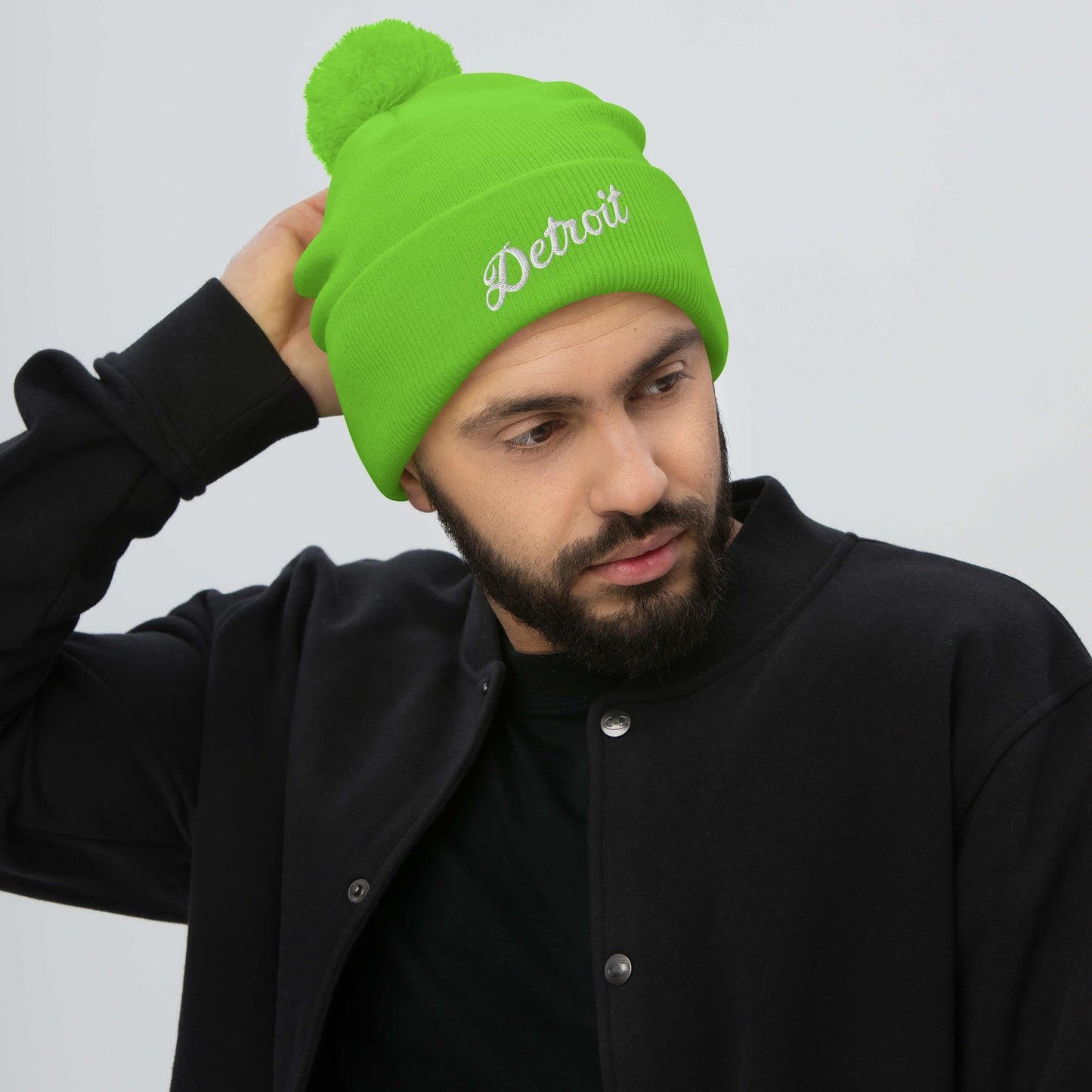 Detroit Script - Pom-Pom Beanie