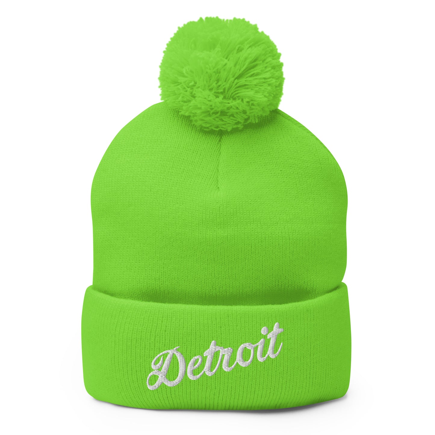 Detroit Script - Pom-Pom Beanie