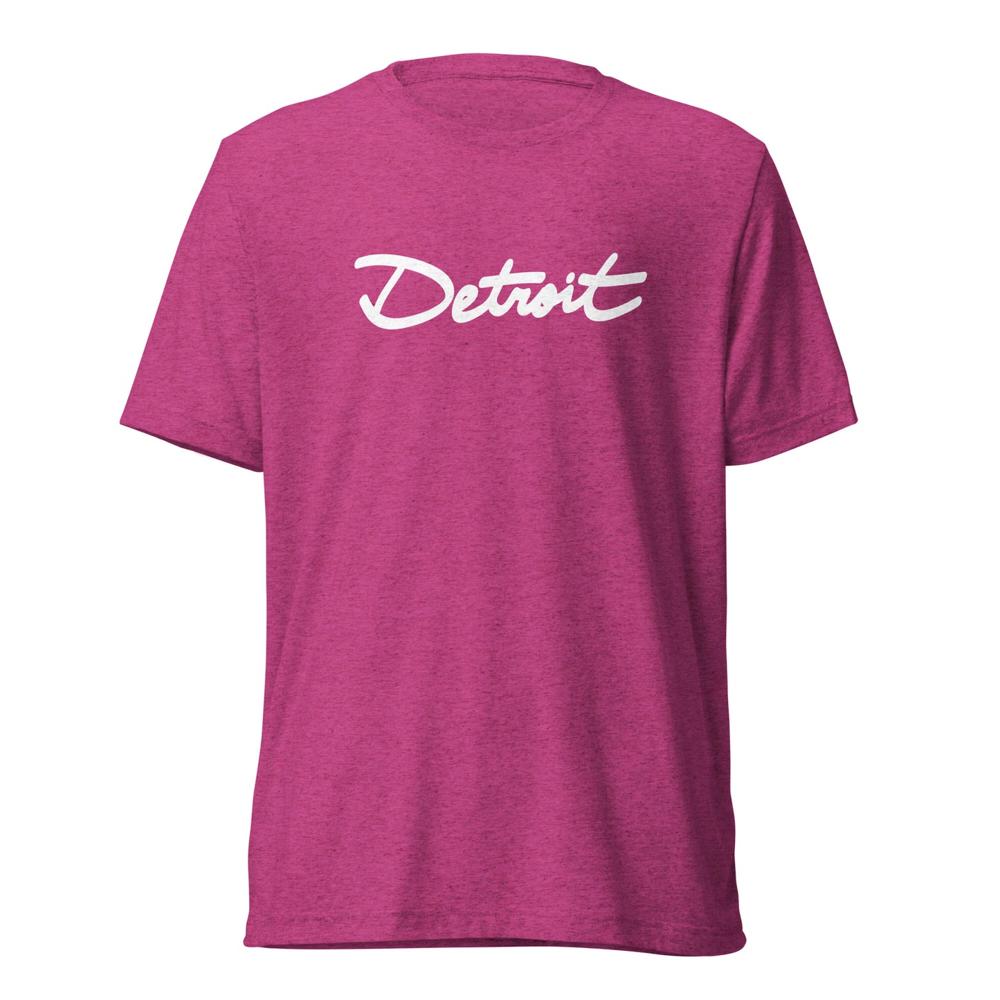 Detroit Handwritten Cursive Tri-blend Short Sleeve T-shirt