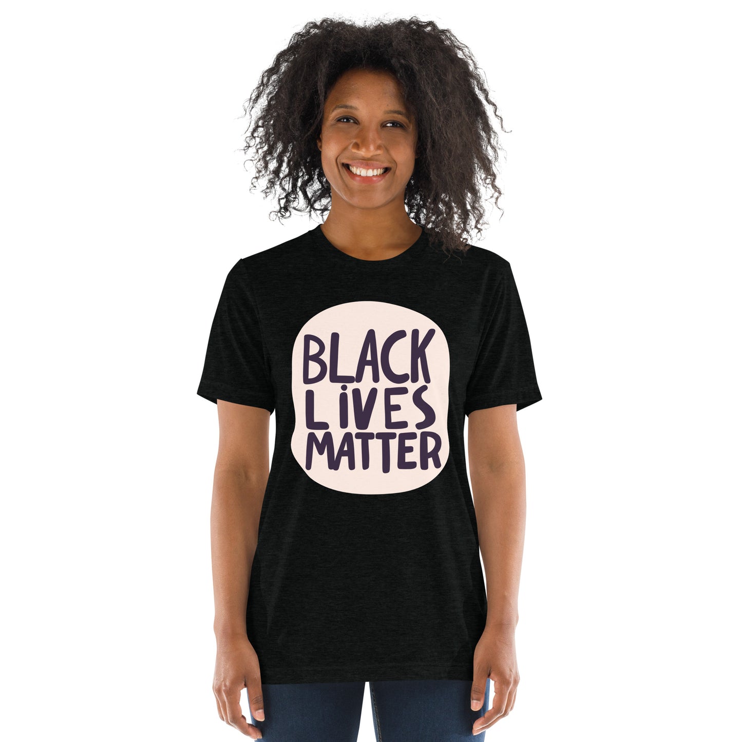 Black Lives Matter - Handwritten - Tri-Blend Short Sleeve T-shirt