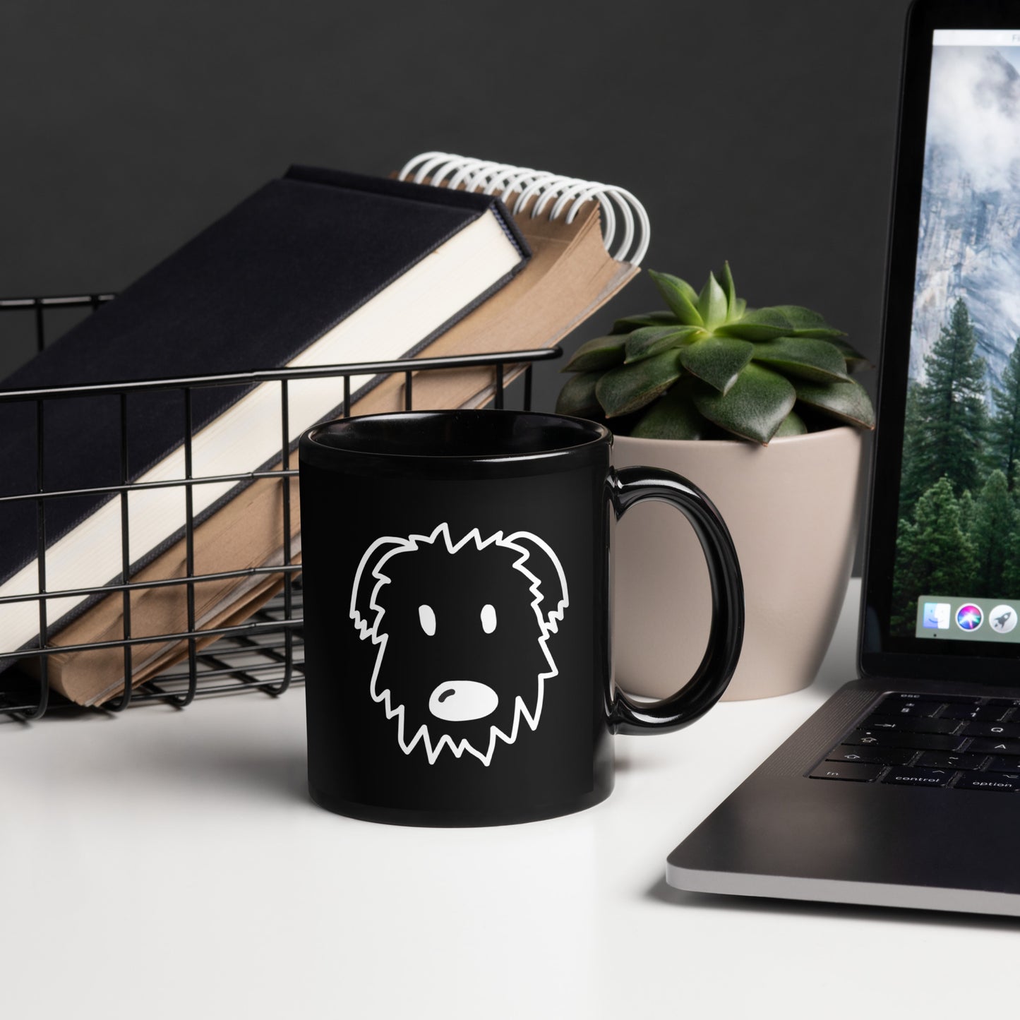 Floof Poof Doggo - Black Glossy Mug