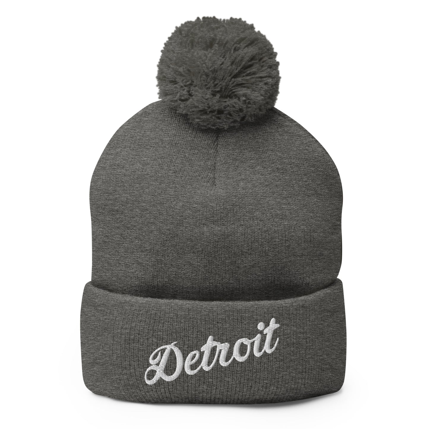 Detroit Script  -  Pom-Pom Beanie