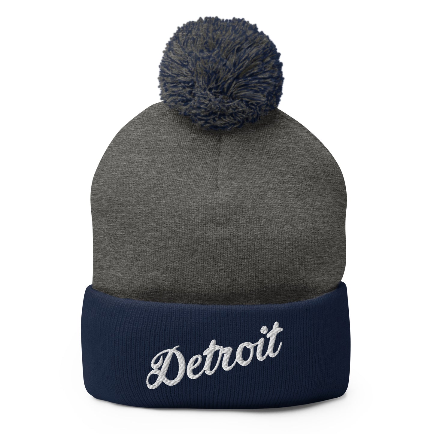 Detroit Script  -  Pom-Pom Beanie