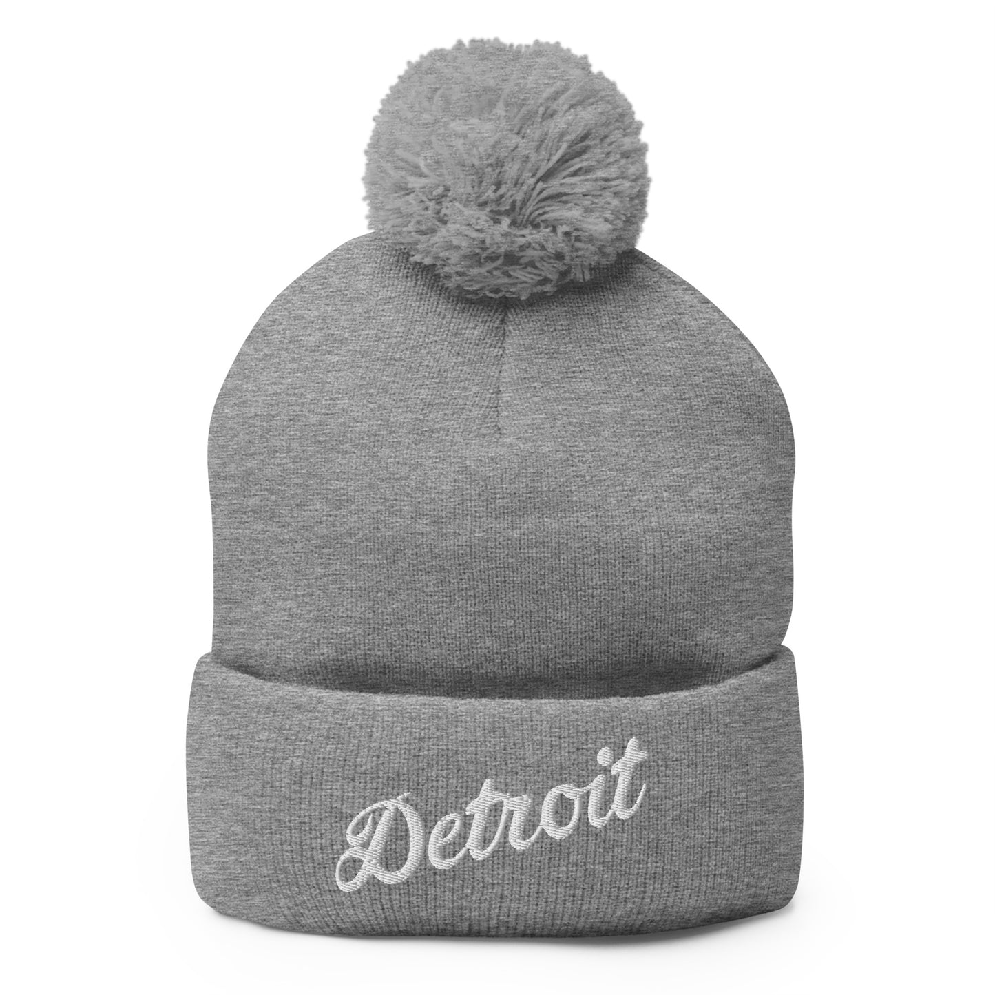 Detroit Script  -  Pom-Pom Beanie