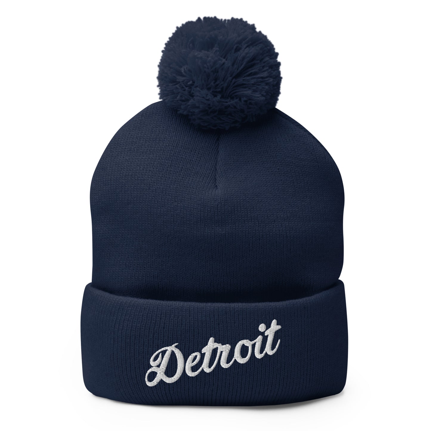 Detroit Script  -  Pom-Pom Beanie