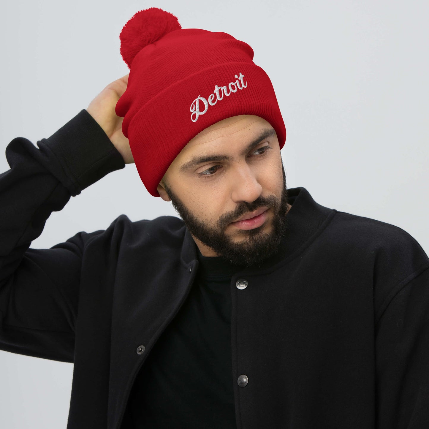 Detroit Script  -  Pom-Pom Beanie