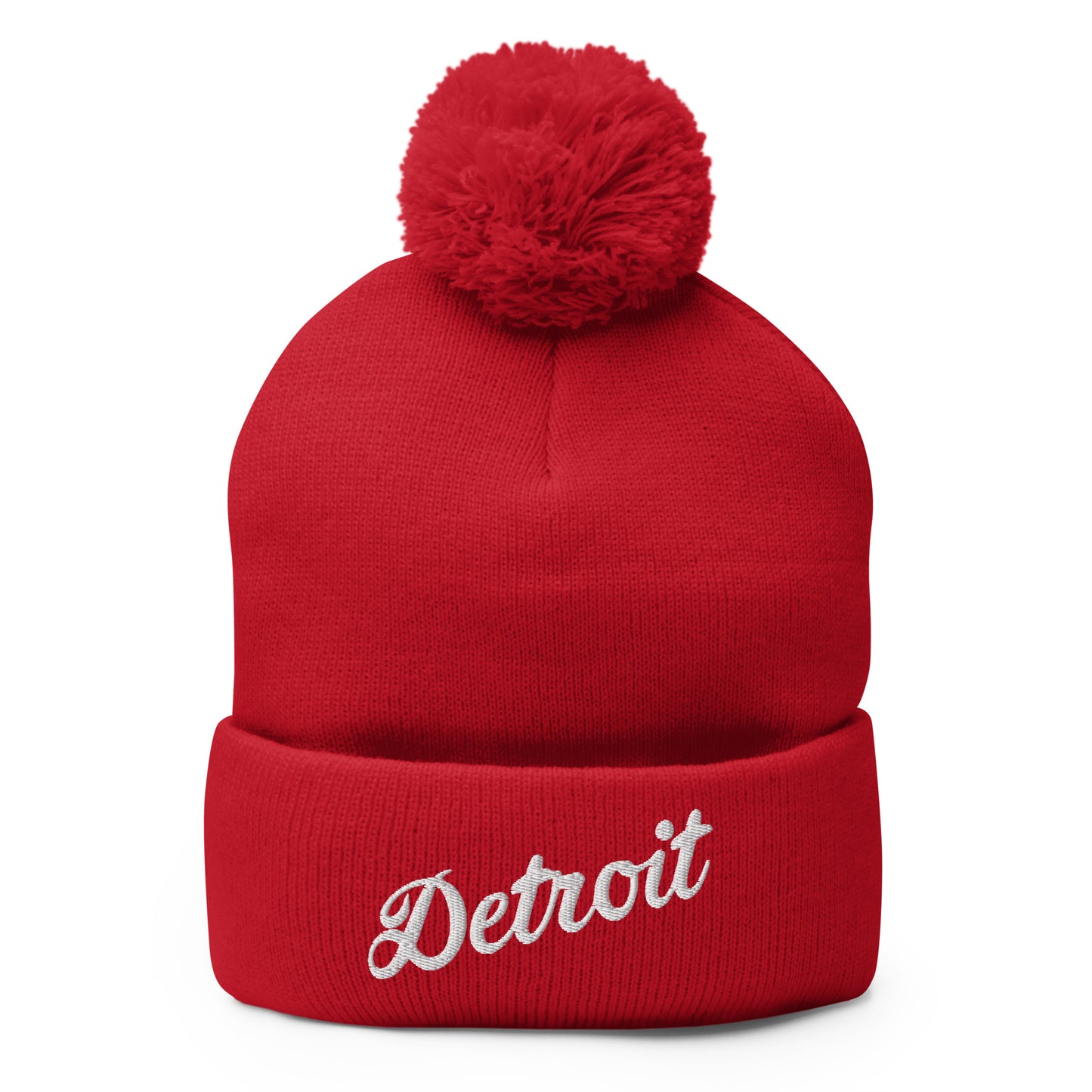 Detroit Script  -  Pom-Pom Beanie