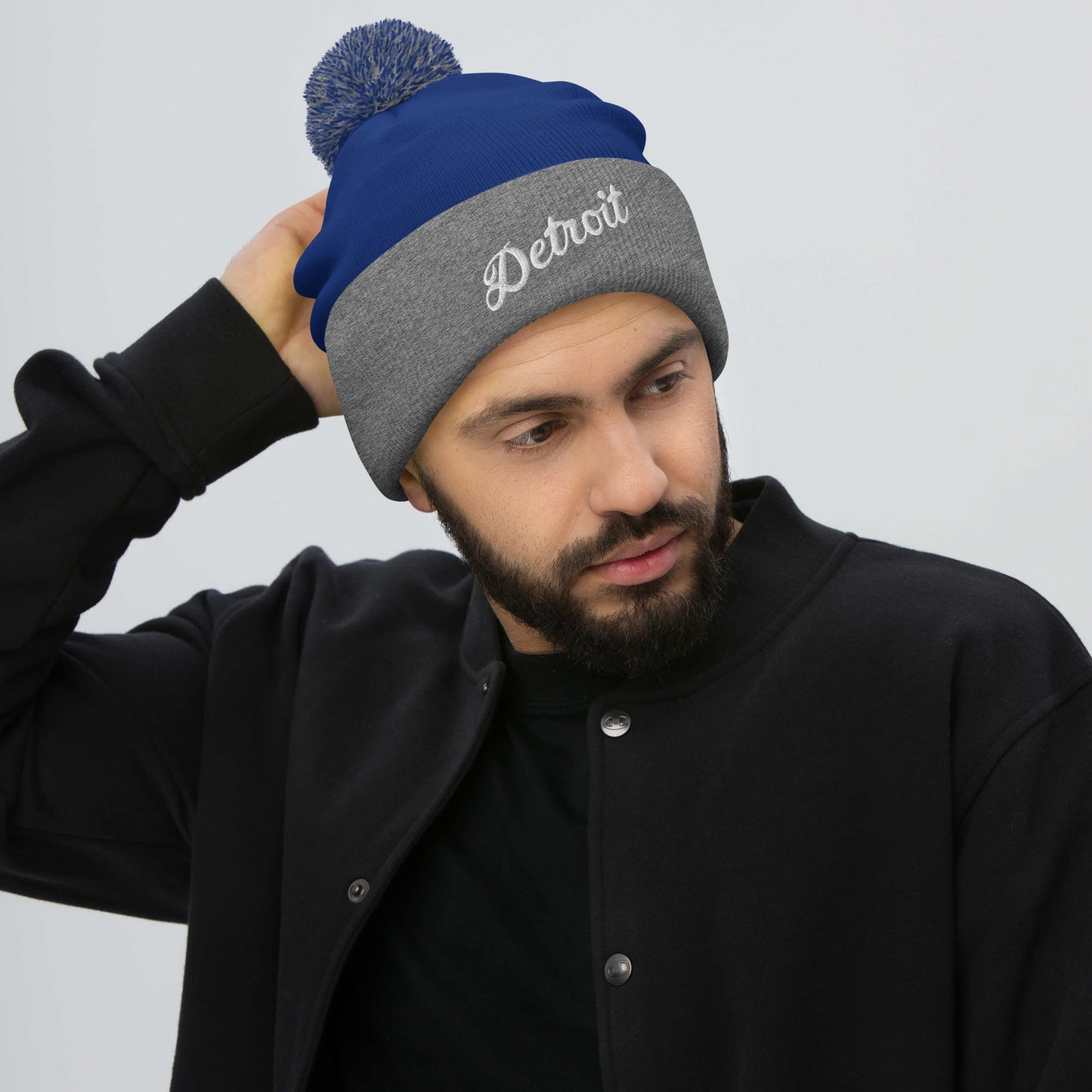 Detroit Script  -  Pom-Pom Beanie