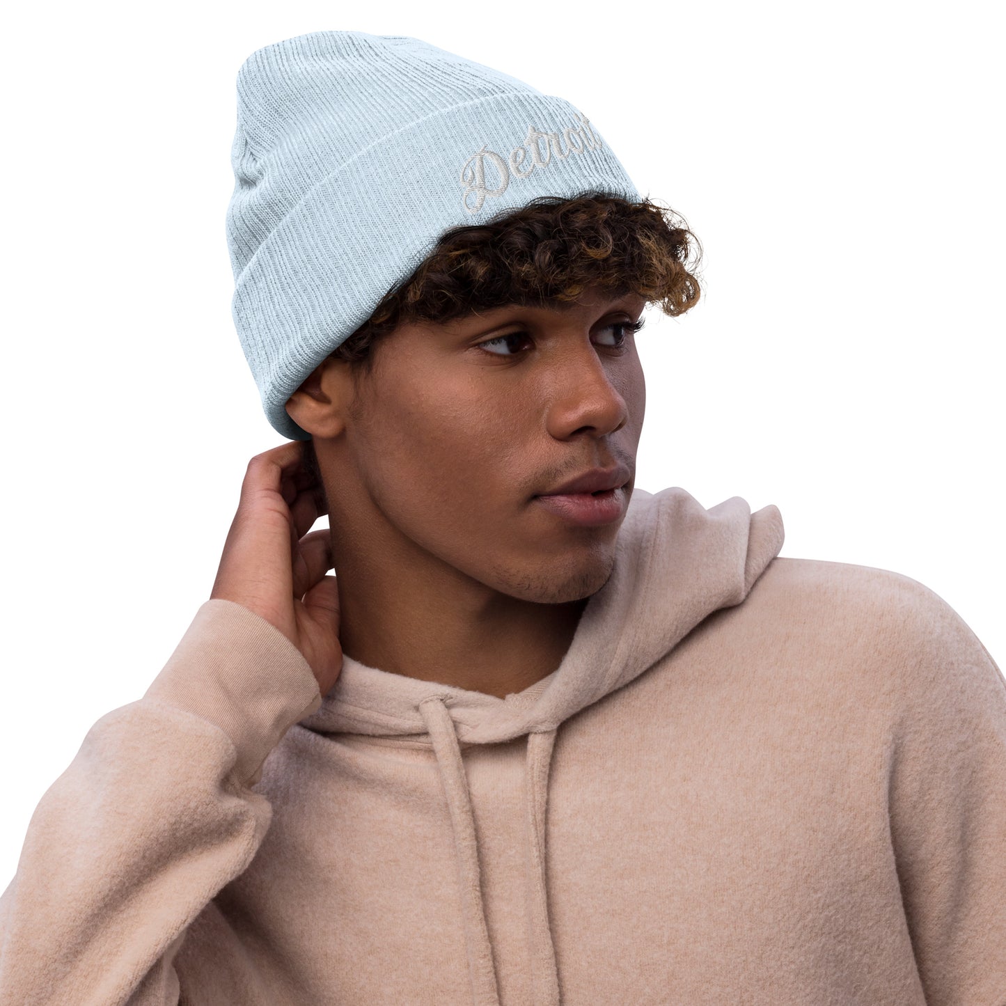 Detroit Script - Ribbed Knit Beanie