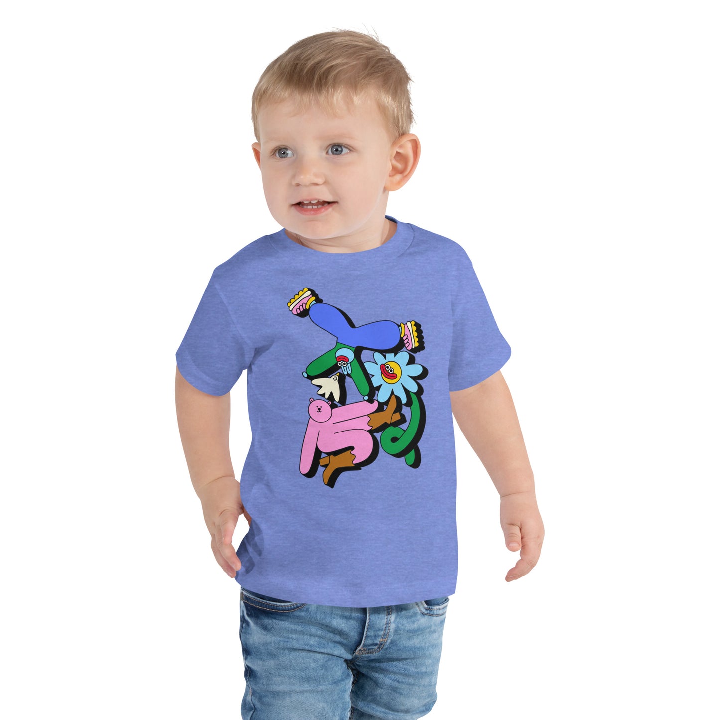 Bear Bird Flower Bunny - Toddler Short Sleeve Tee