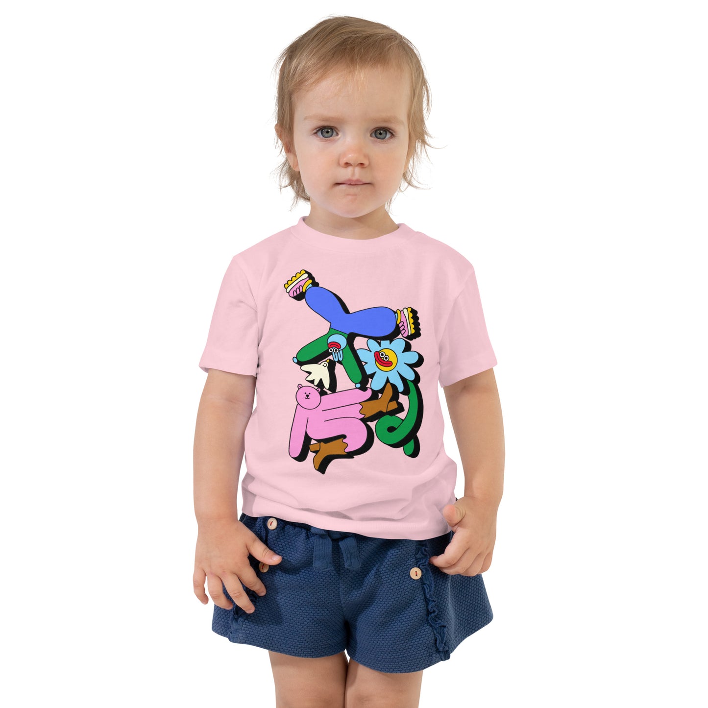 Bear Bird Flower Bunny - Toddler Short Sleeve Tee