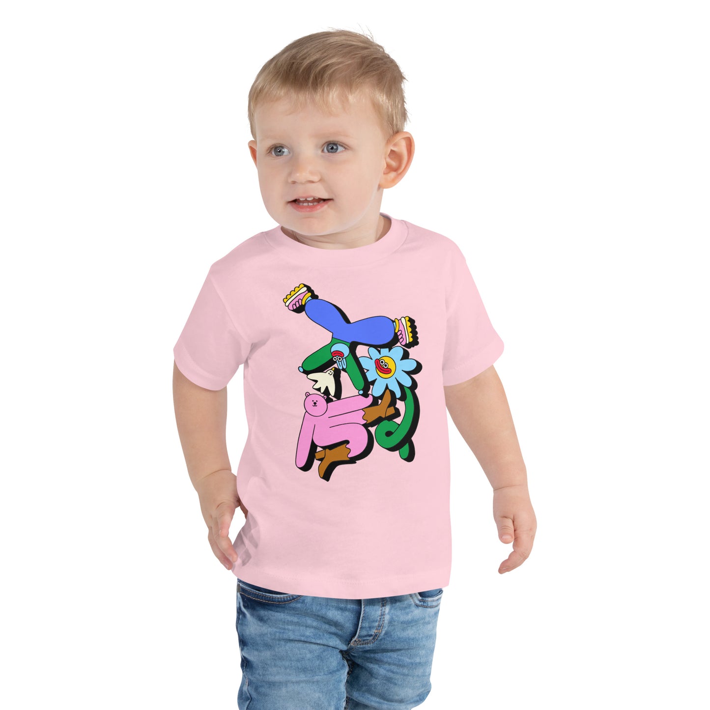 Bear Bird Flower Bunny - Toddler Short Sleeve Tee