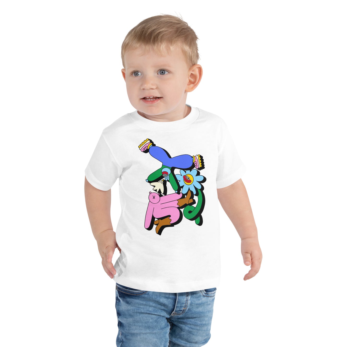 Bear Bird Flower Bunny - Toddler Short Sleeve Tee