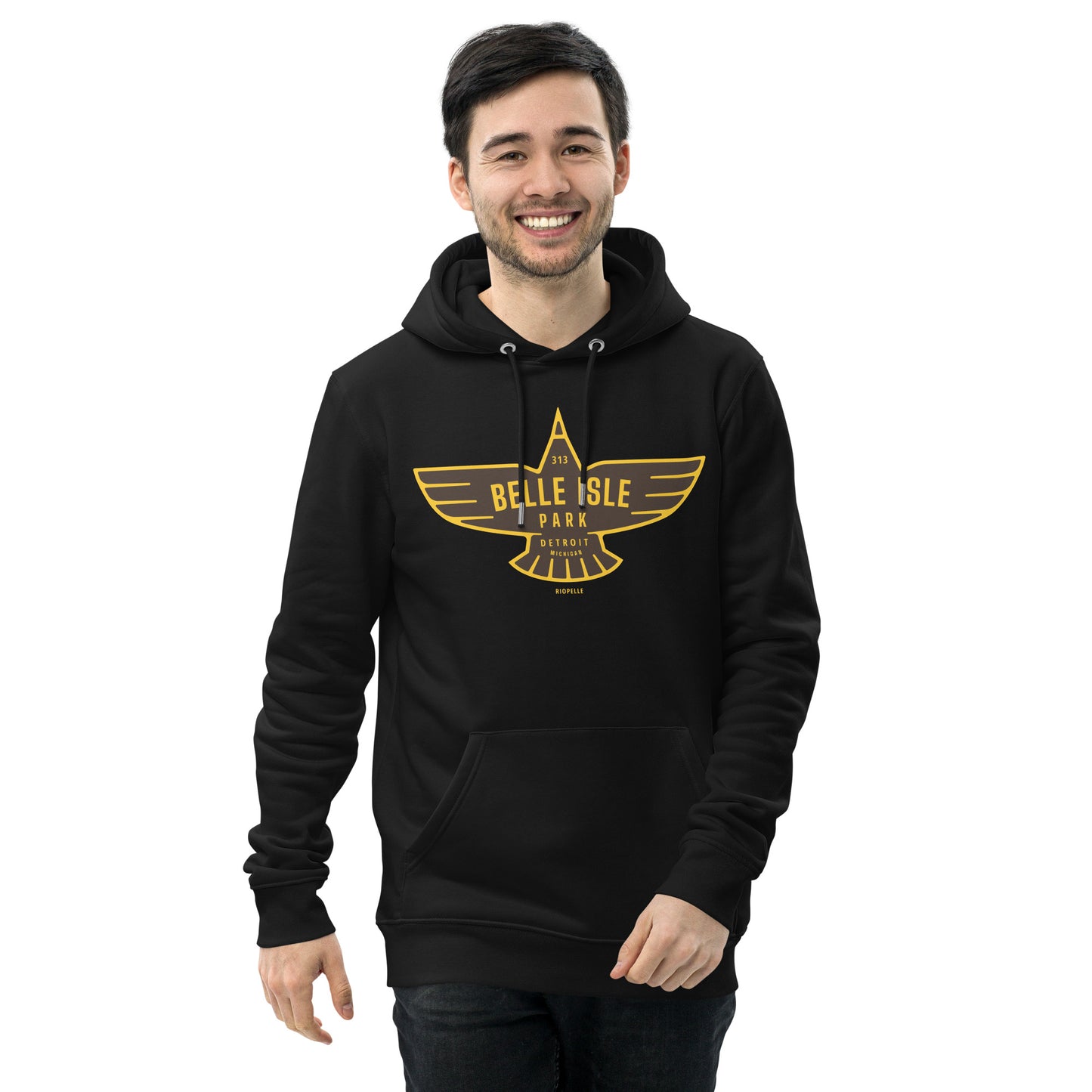 Belle Isle Park Eagle Icon - Unisex Eco Hoodie