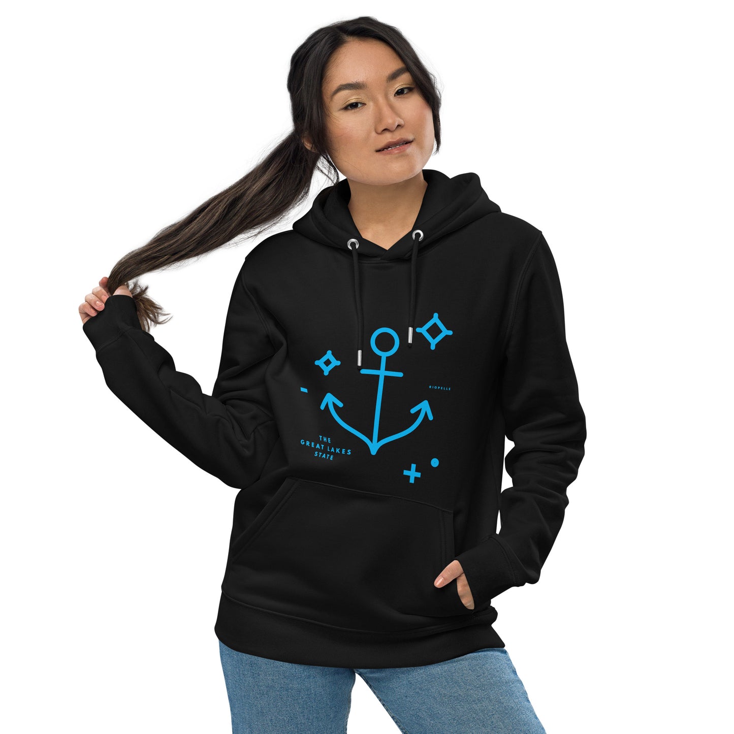 The Great Lakes State Anchor - Unisex Eco Hoodie