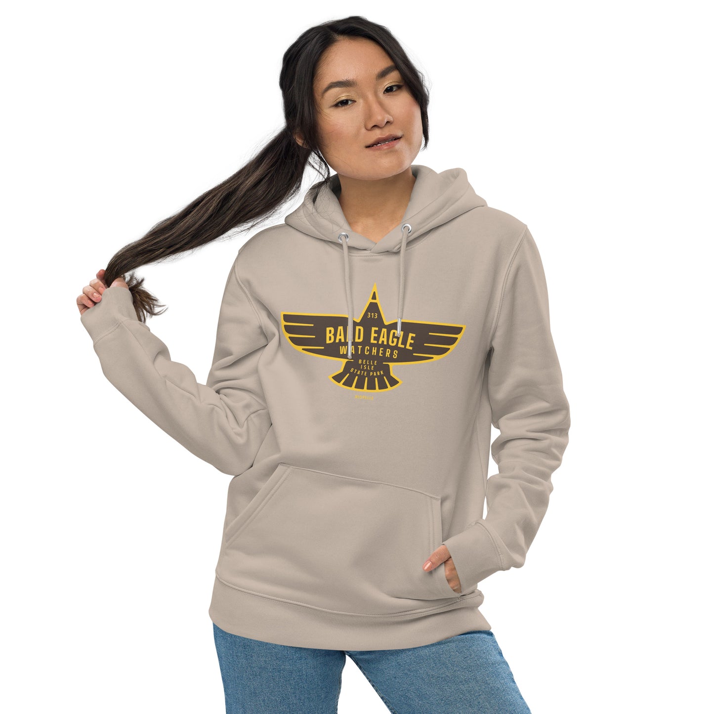 Bald Eagle Watchers Belle Isle State Park - Unisex Eco Hoodie