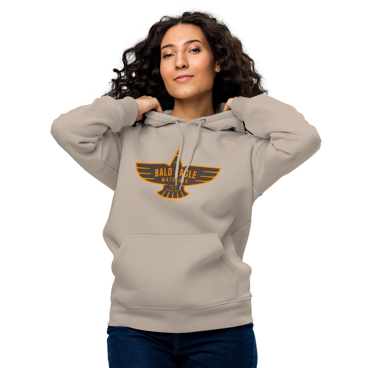 Bald Eagle Watchers Belle Isle State Park - Unisex Eco Hoodie