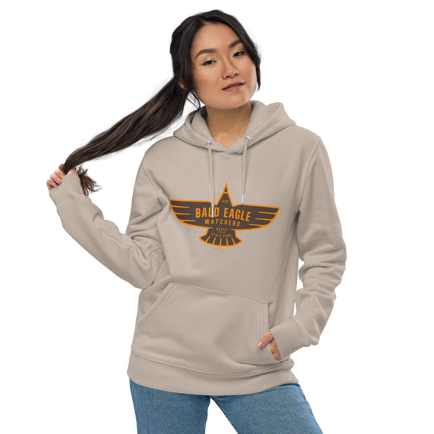 Bald Eagle Watchers Belle Isle State Park - Unisex Eco Hoodie