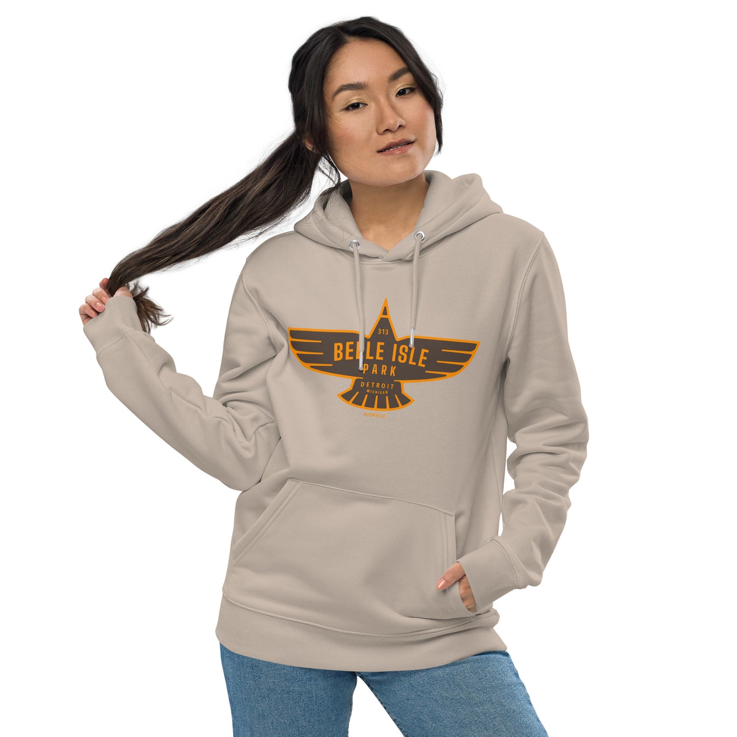 Belle Isle Park Eagle Icon - Unisex Eco Hoodie