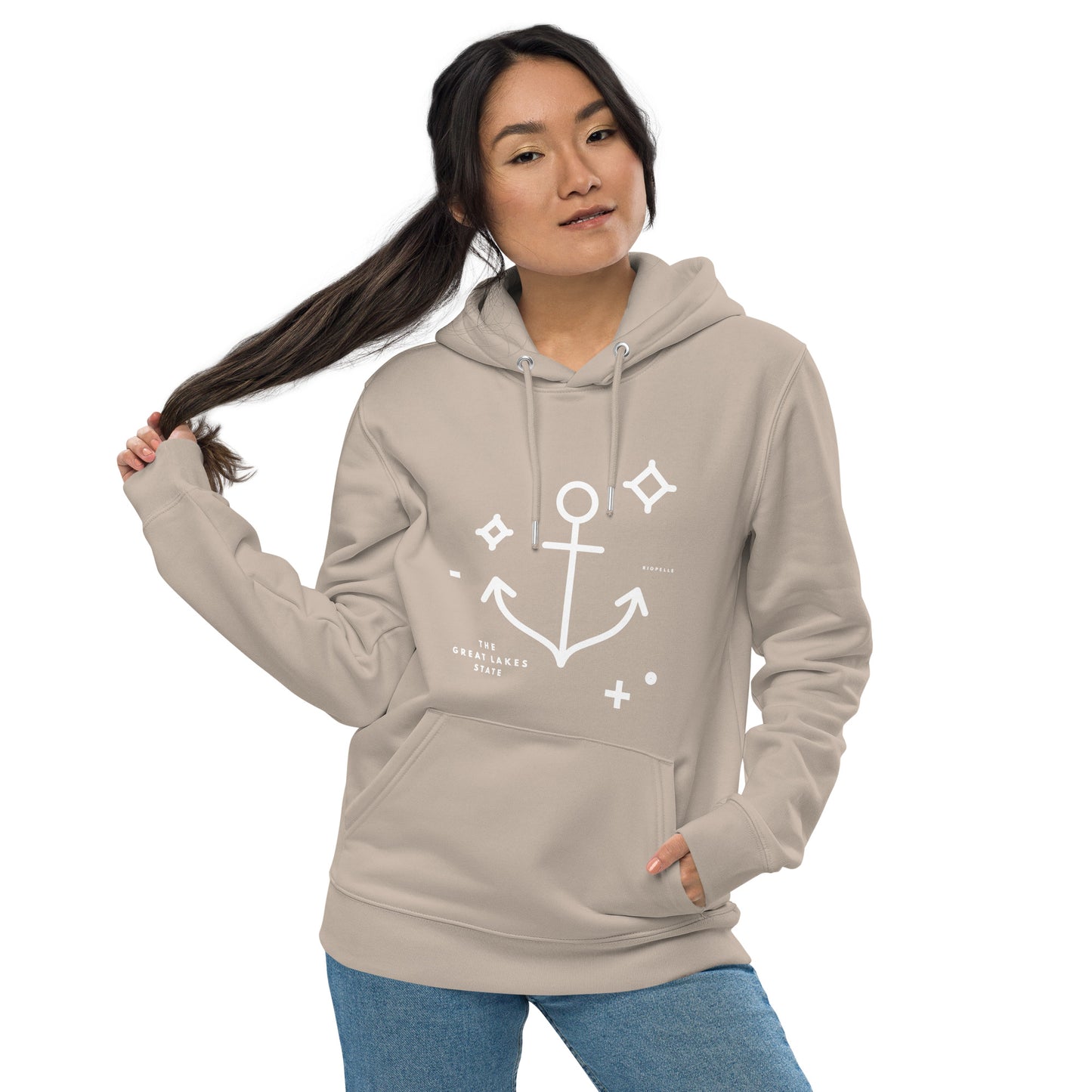 The Great Lakes State Anchor - Unisex Eco Hoodie