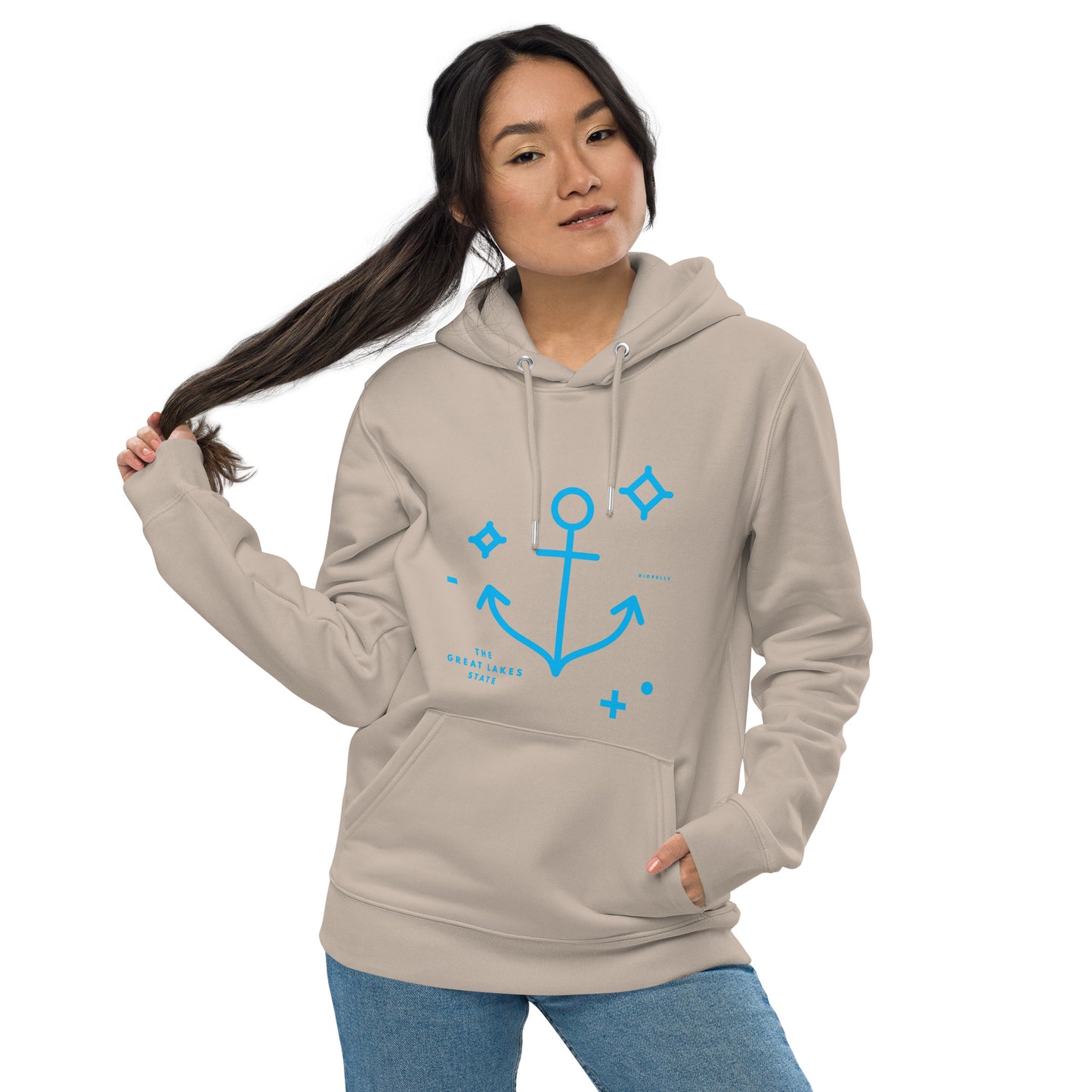 The Great Lakes State Anchor - Unisex Eco Hoodie