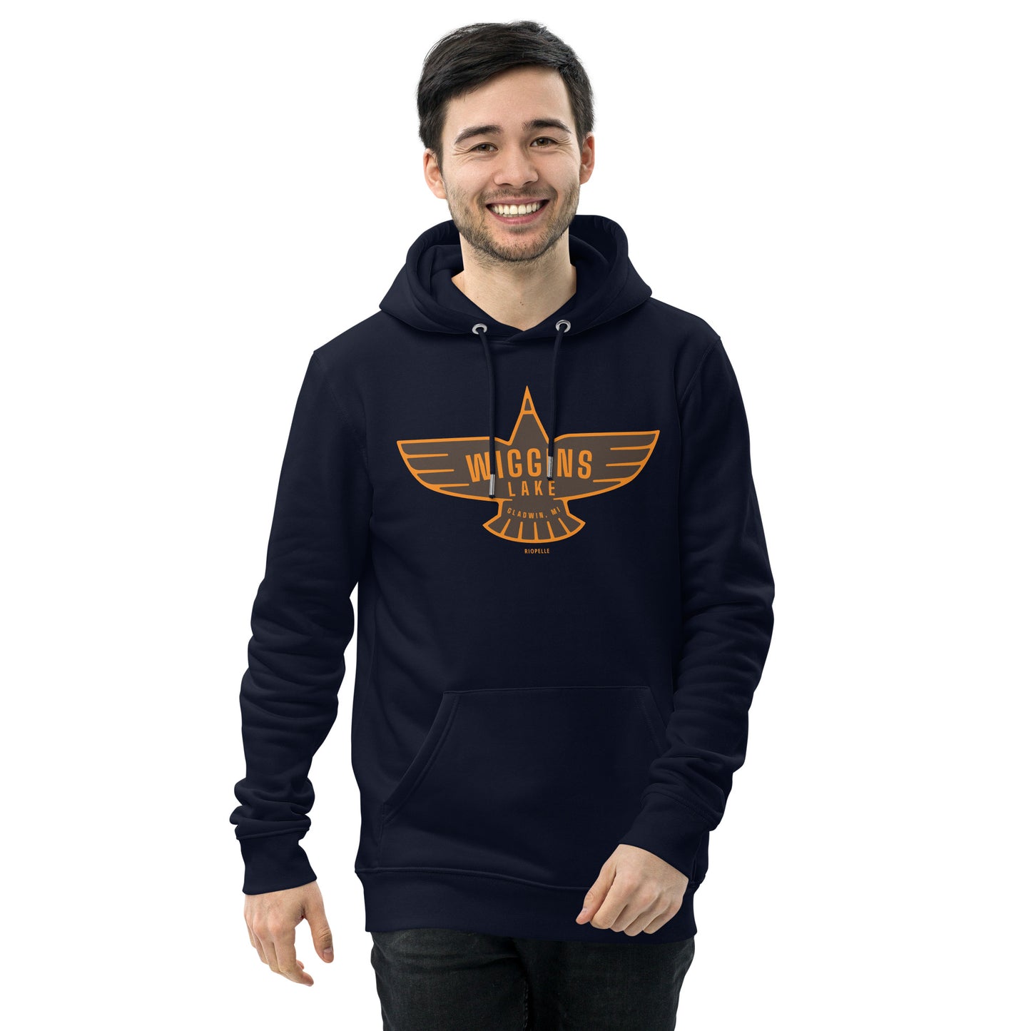 Wiggins Lake Eagle Icon - Unisex Eco Hoodie