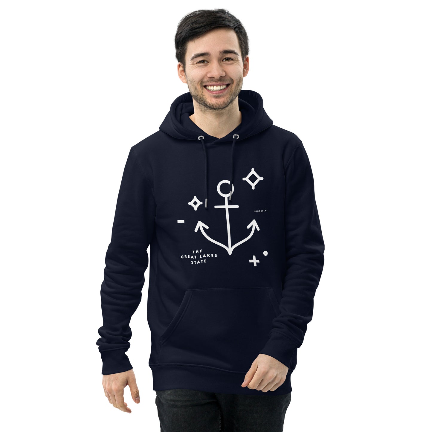 The Great Lakes State Anchor - Unisex Eco Hoodie