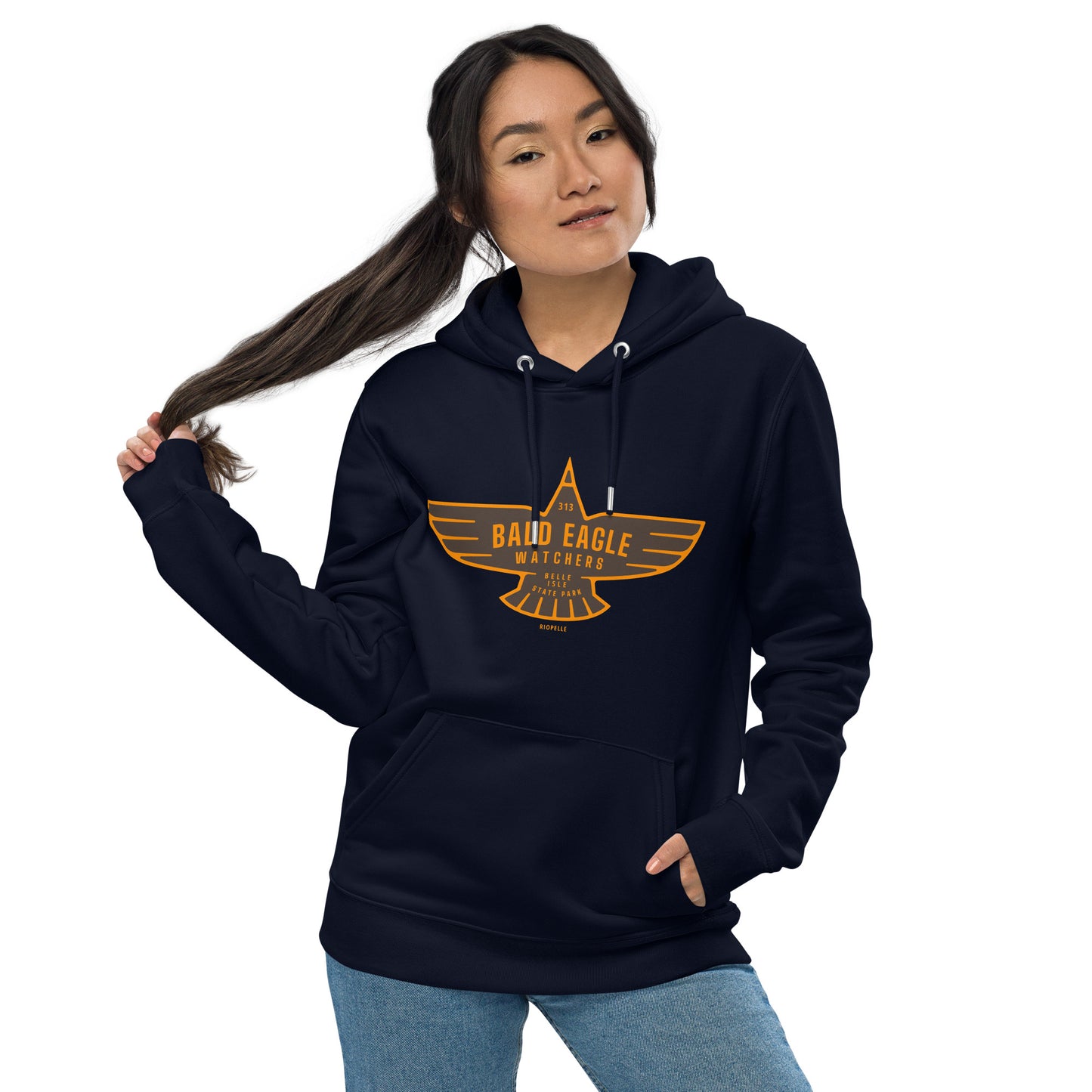 Bald Eagle Watchers Belle Isle State Park - Unisex Eco Hoodie