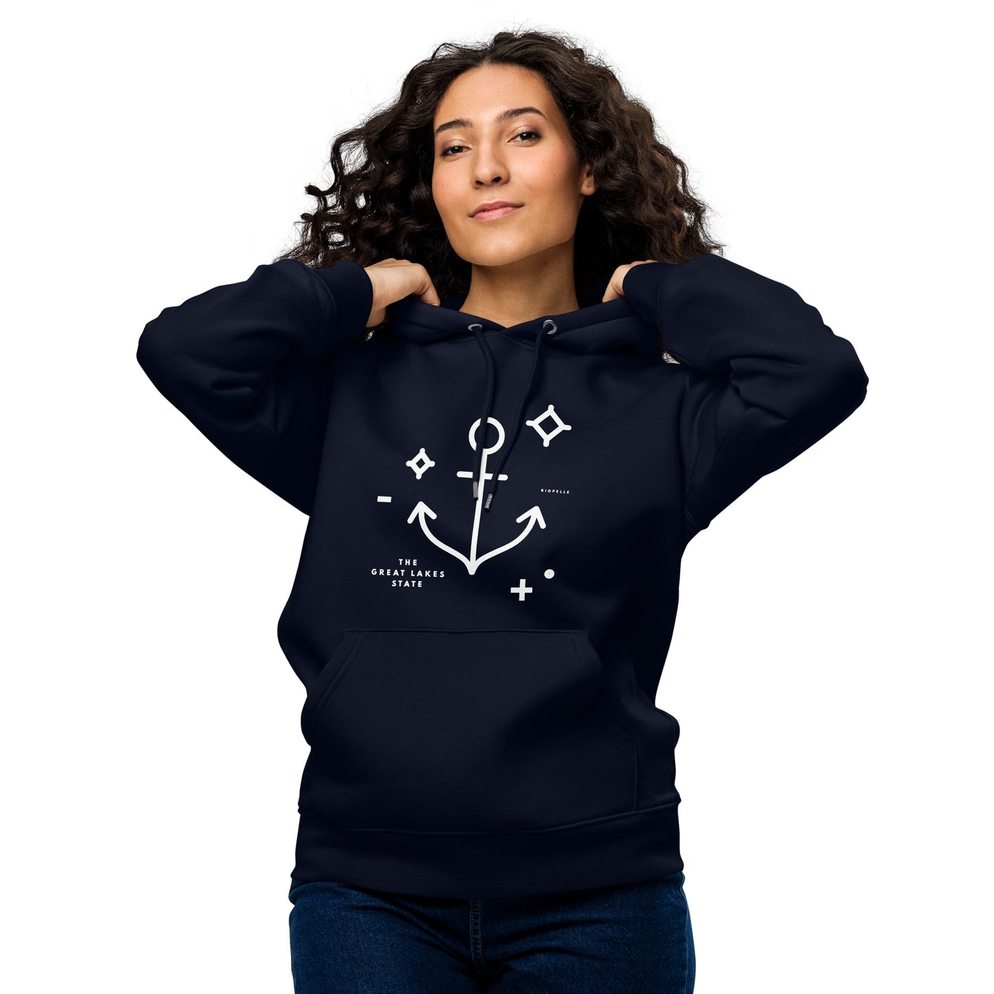 The Great Lakes State Anchor - Unisex Eco Hoodie