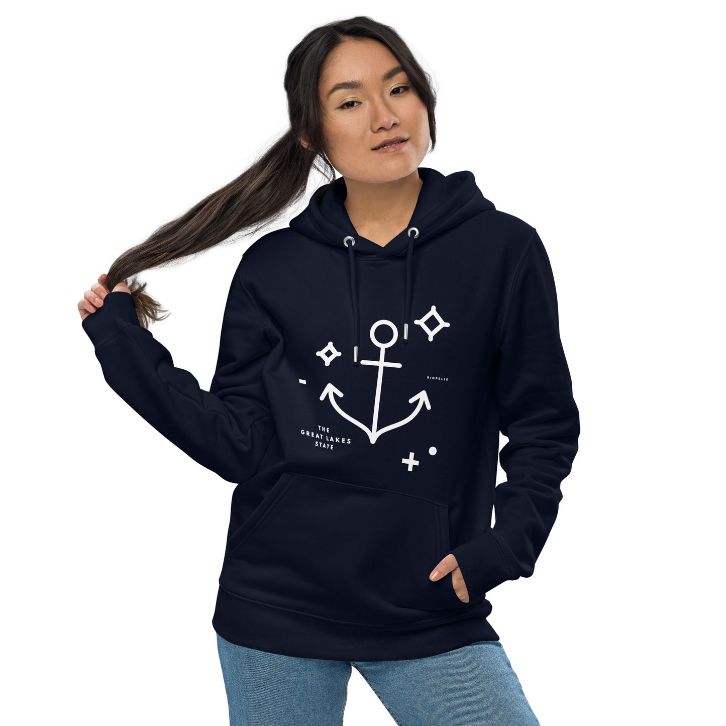 The Great Lakes State Anchor - Unisex Eco Hoodie