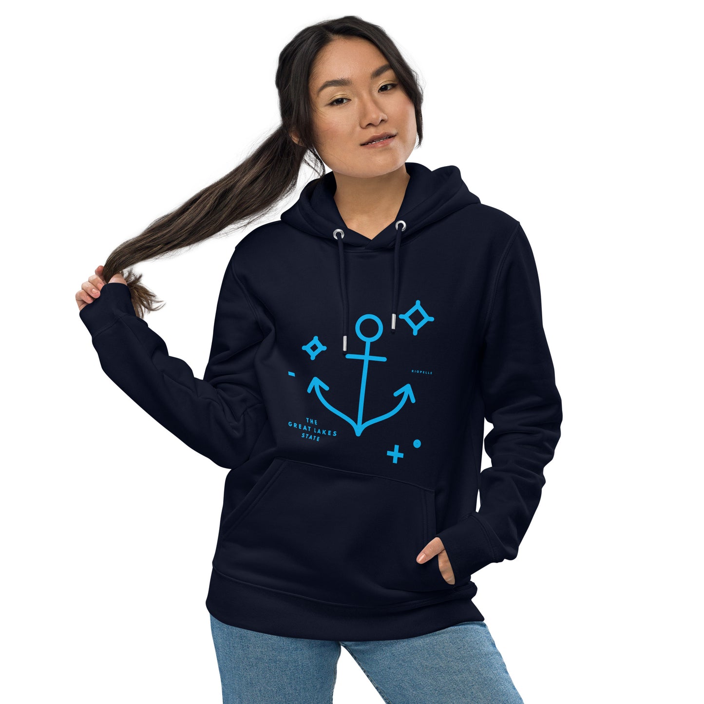 The Great Lakes State Anchor - Unisex Eco Hoodie