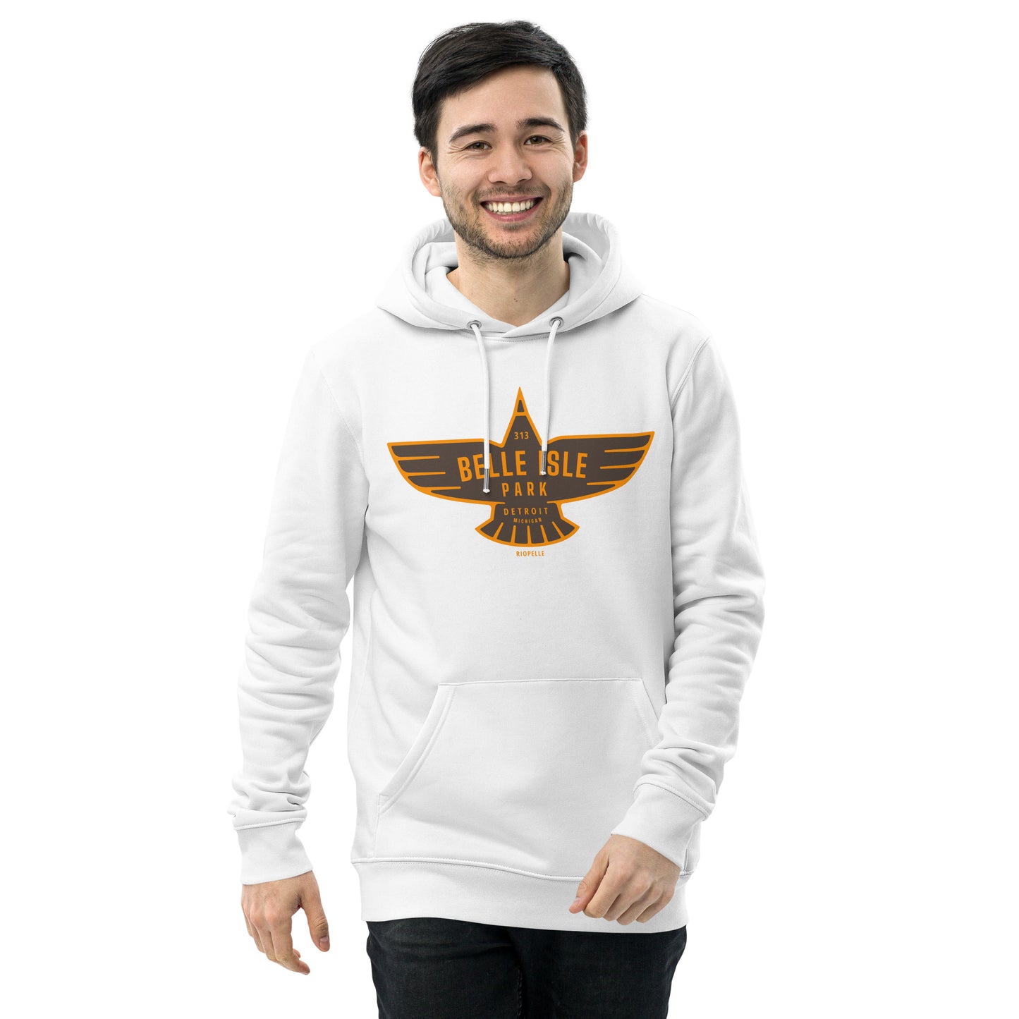 Belle Isle Park Eagle Icon - Unisex Eco Hoodie