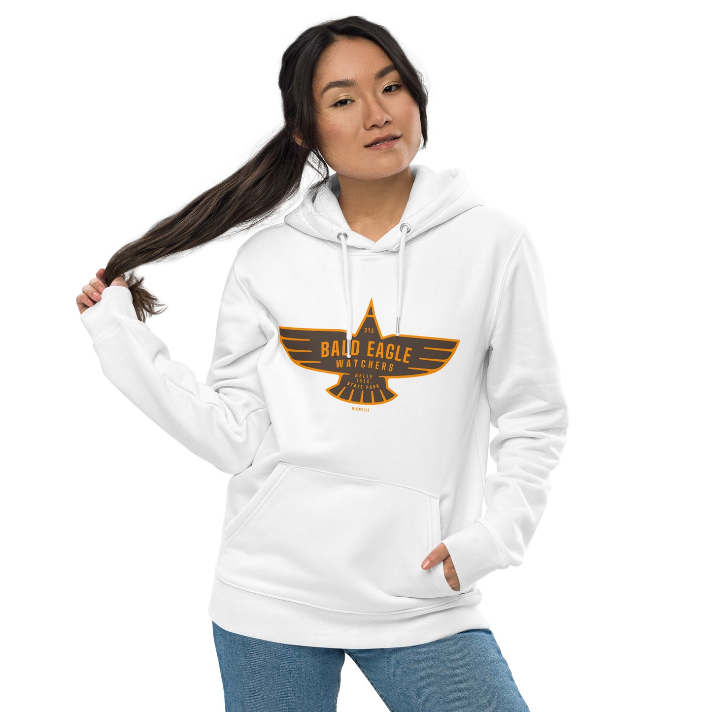 Bald Eagle Watchers Belle Isle State Park - Unisex Eco Hoodie