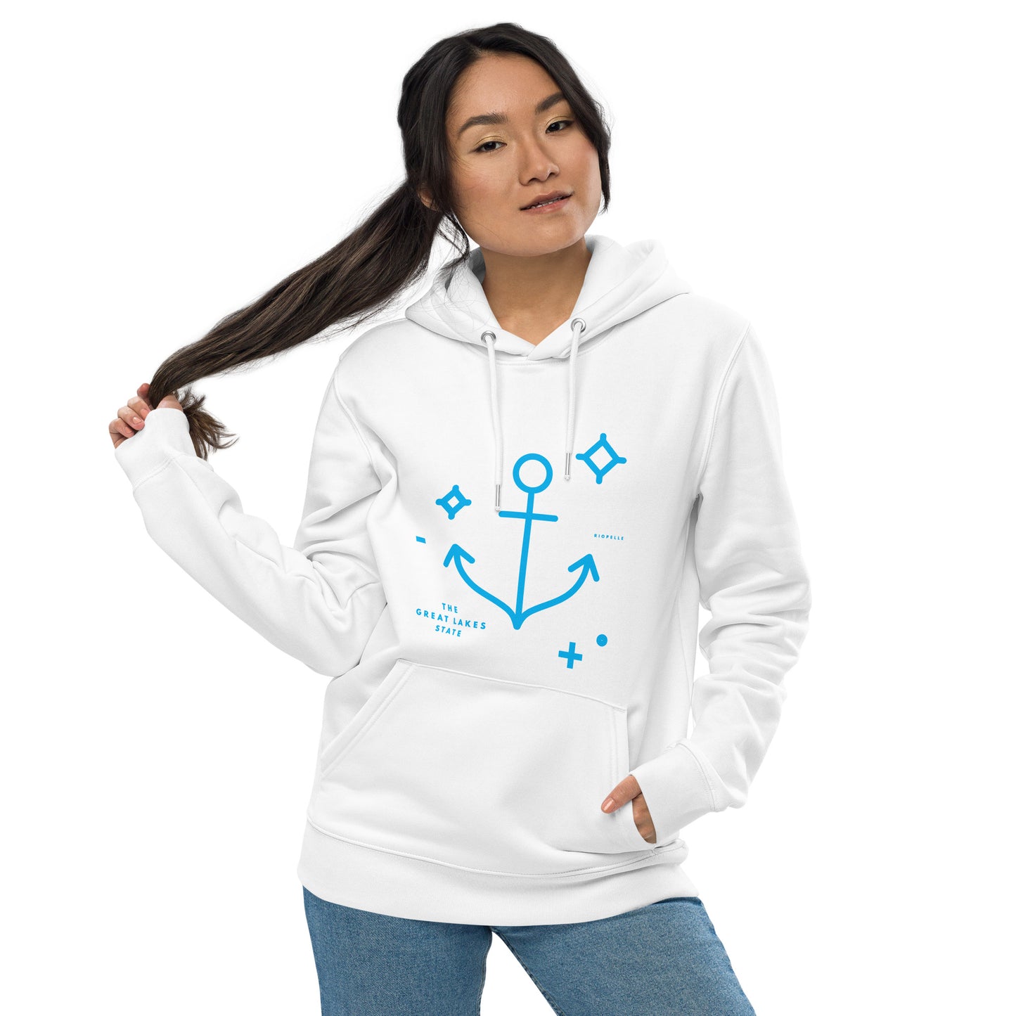 The Great Lakes State Anchor - Unisex Eco Hoodie