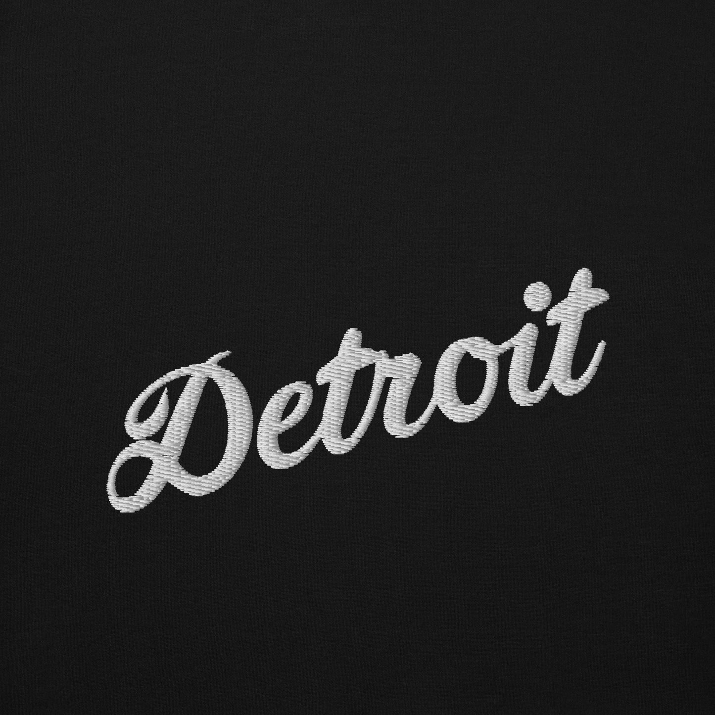 Detroit Script Embroidered Unisex Hoodie