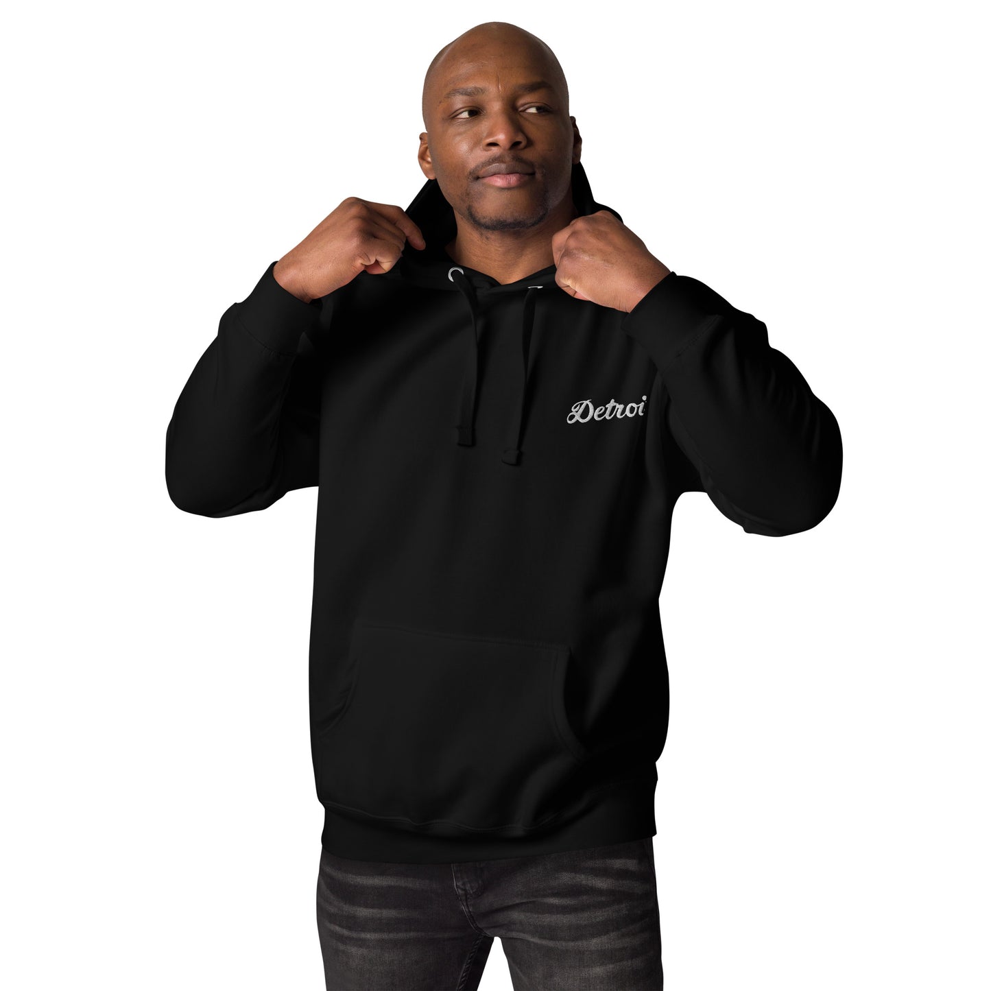 Detroit Script Embroidered Unisex Hoodie