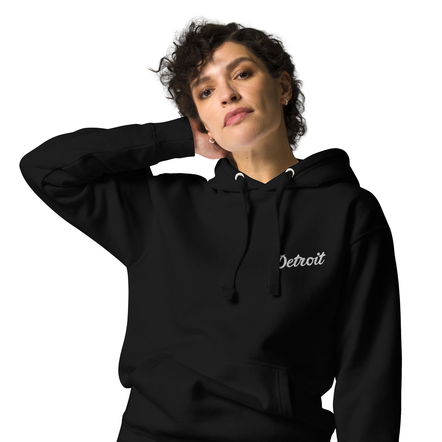 Detroit Script Embroidered Unisex Hoodie