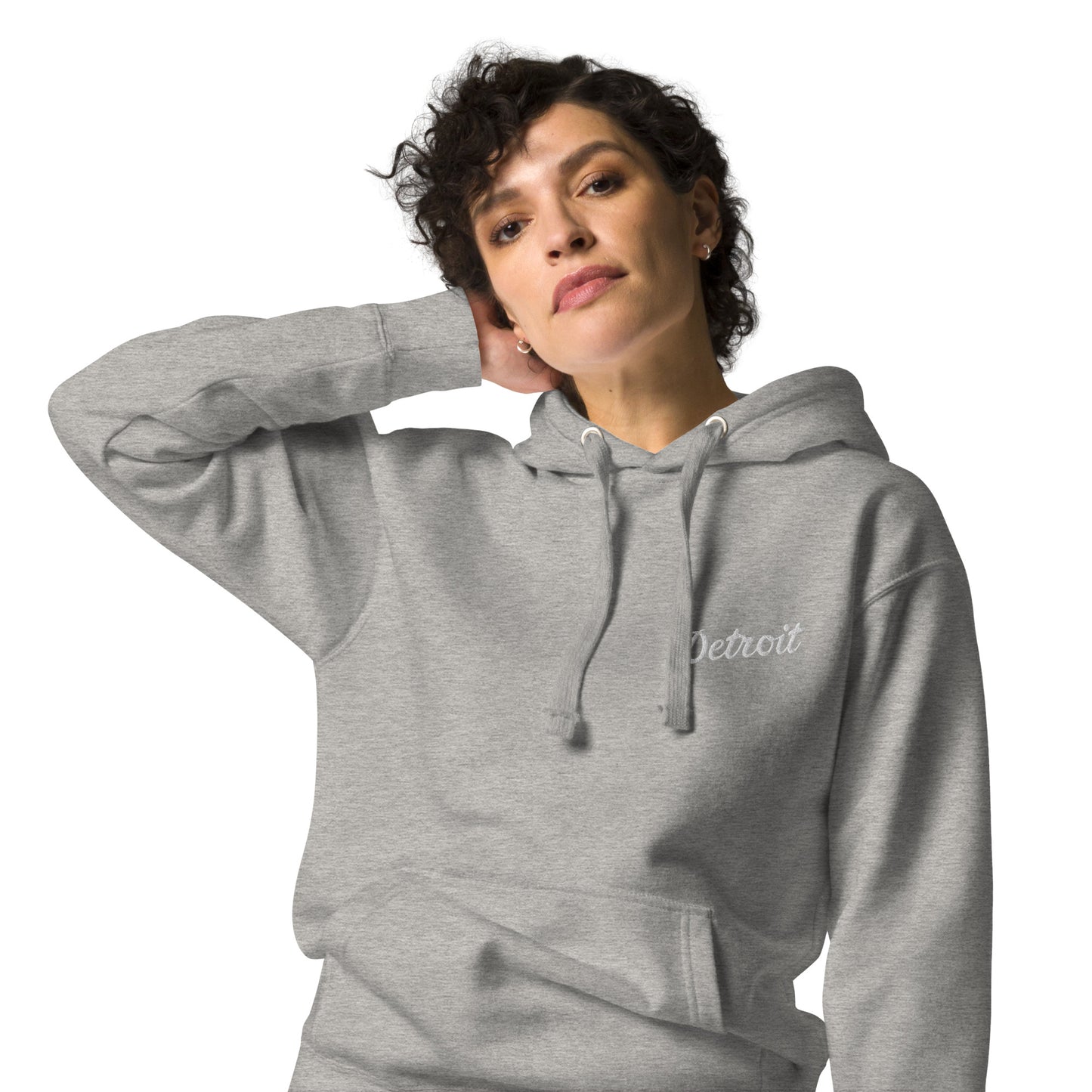 Detroit Script Embroidered Unisex Hoodie