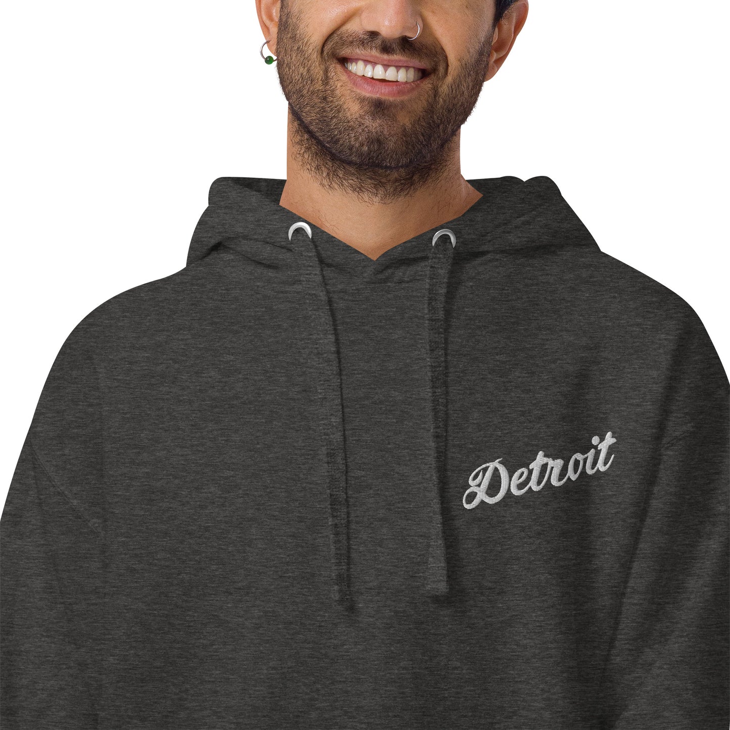 Detroit Script Embroidered Unisex Hoodie