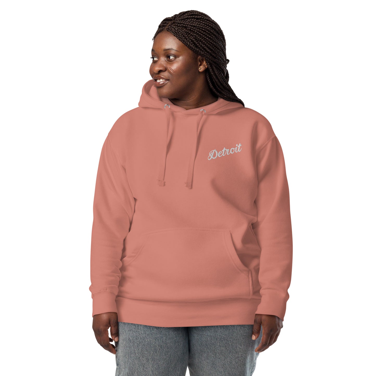 Detroit Script Embroidered Unisex Hoodie