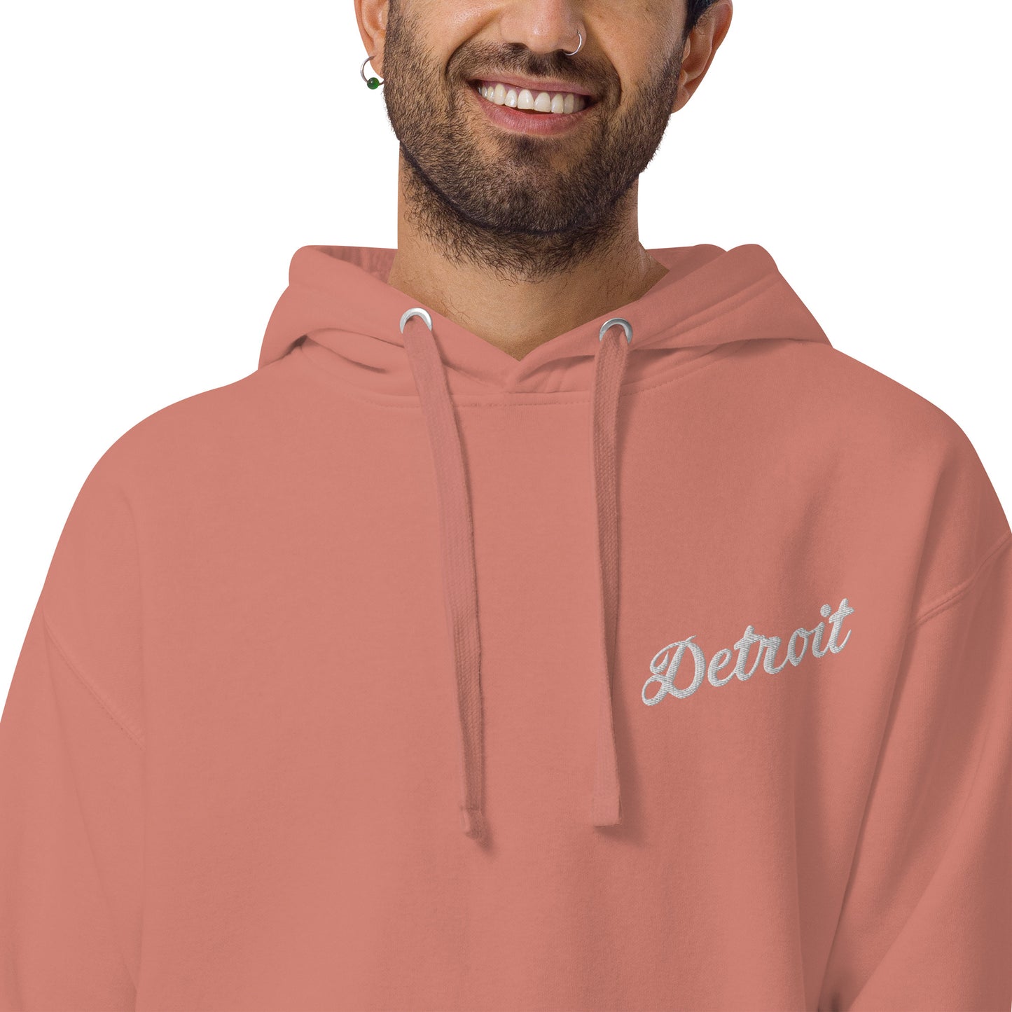 Detroit Script Embroidered Unisex Hoodie