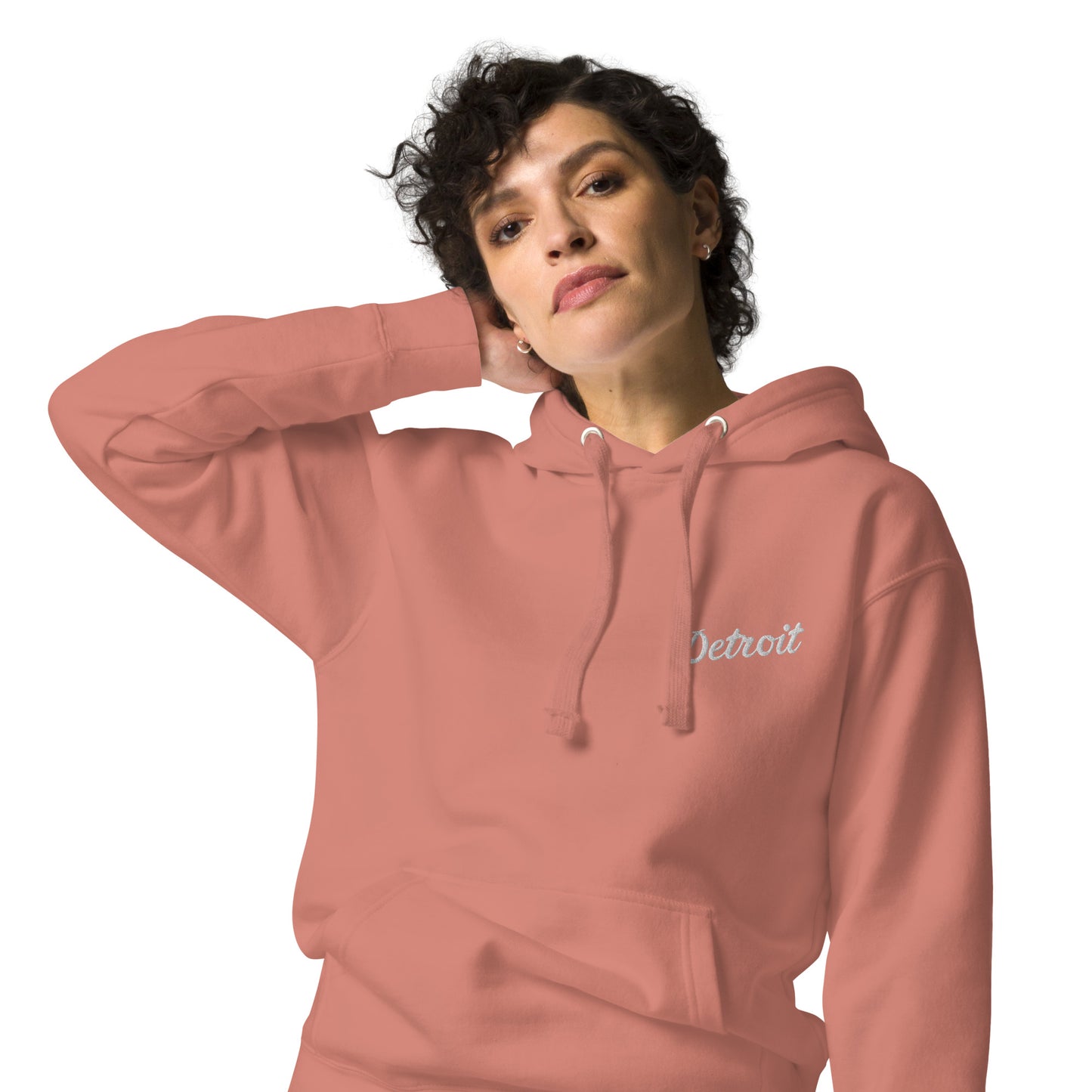 Detroit Script Embroidered Unisex Hoodie