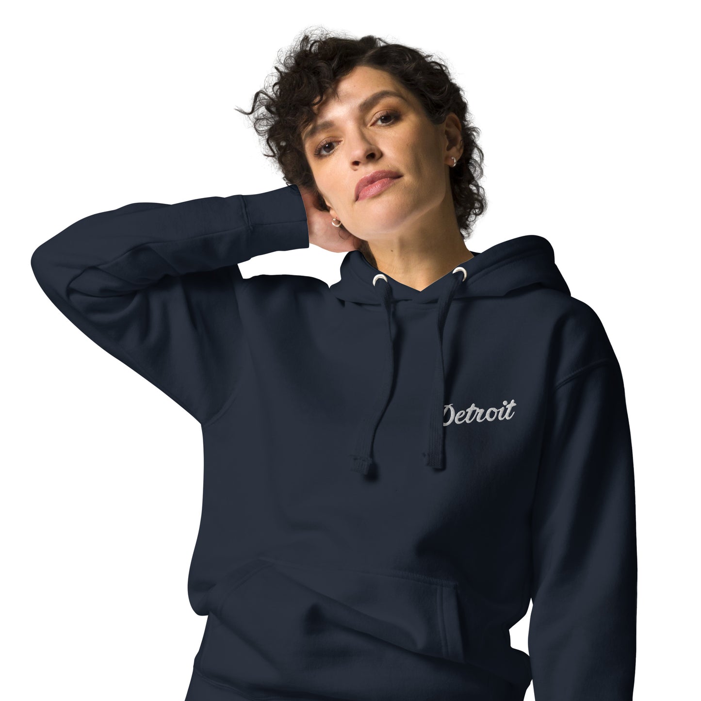 Detroit Script Embroidered Unisex Hoodie