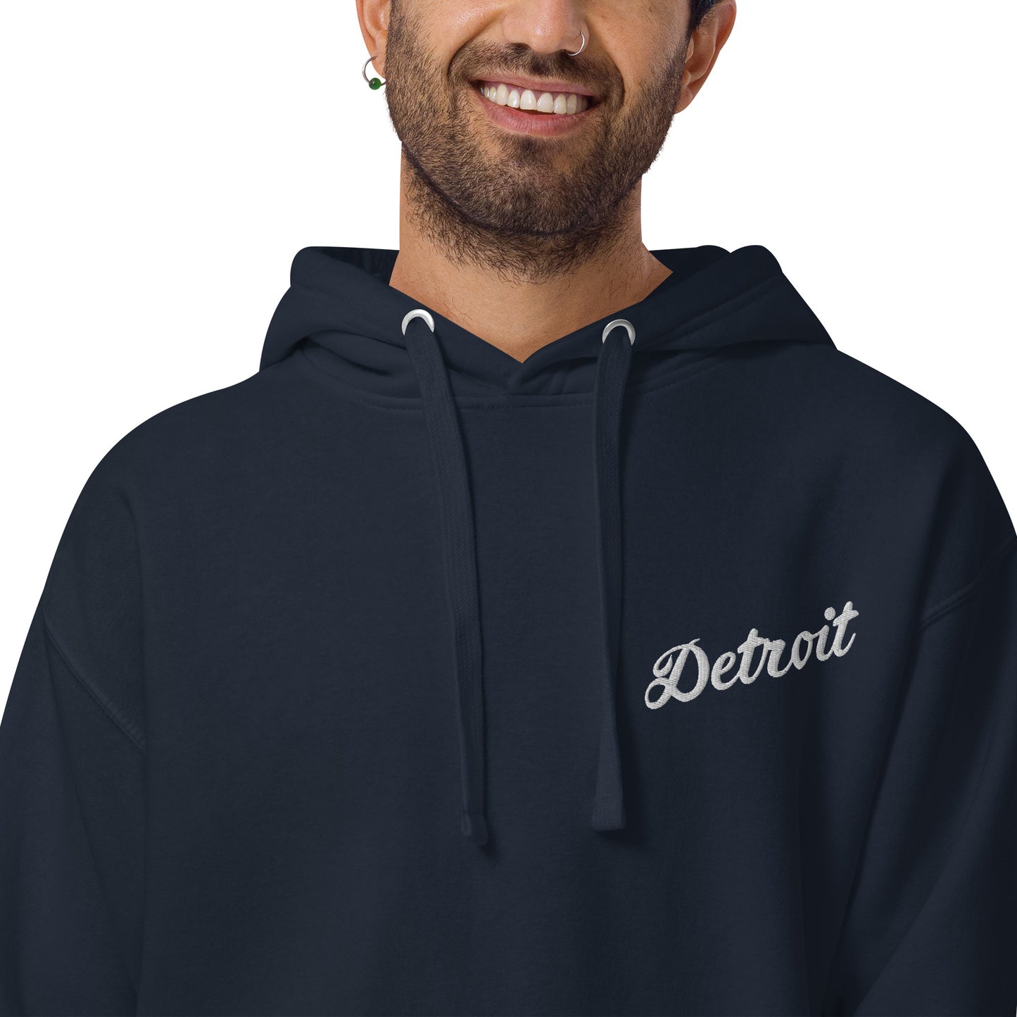 Detroit Script Embroidered Unisex Hoodie