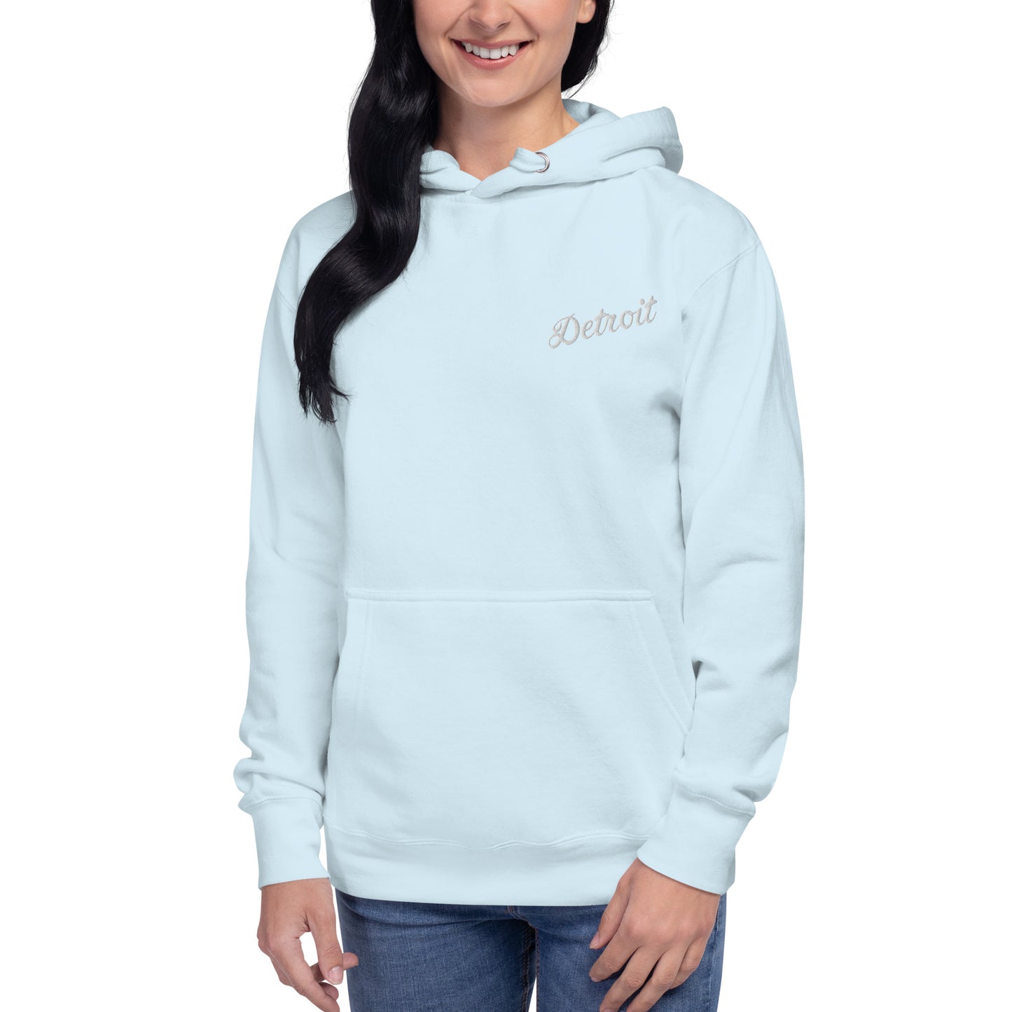 Detroit Script Embroidered Unisex Hoodie